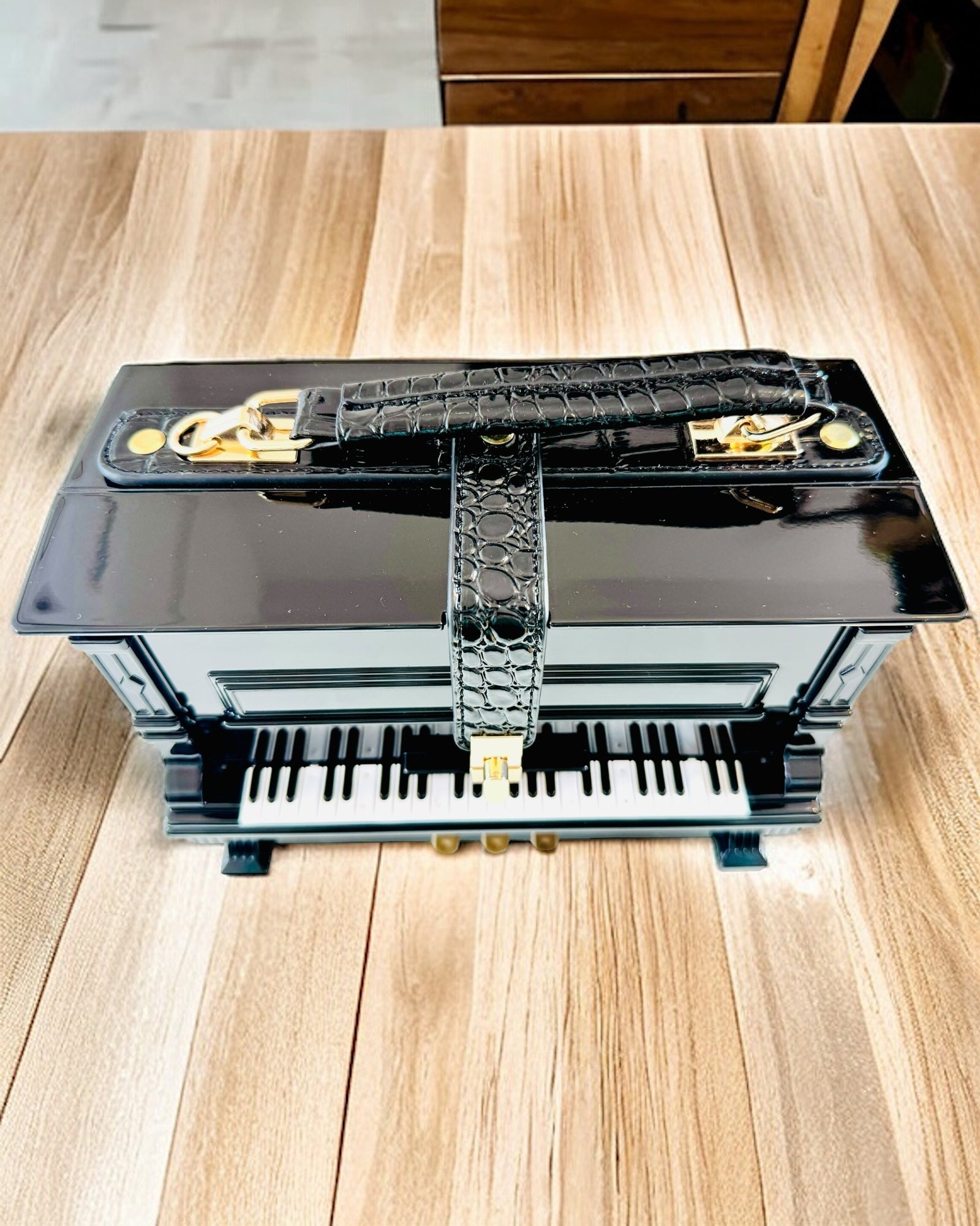 Dameveske “Elegant Piano” i Fargene Svart og Hvit