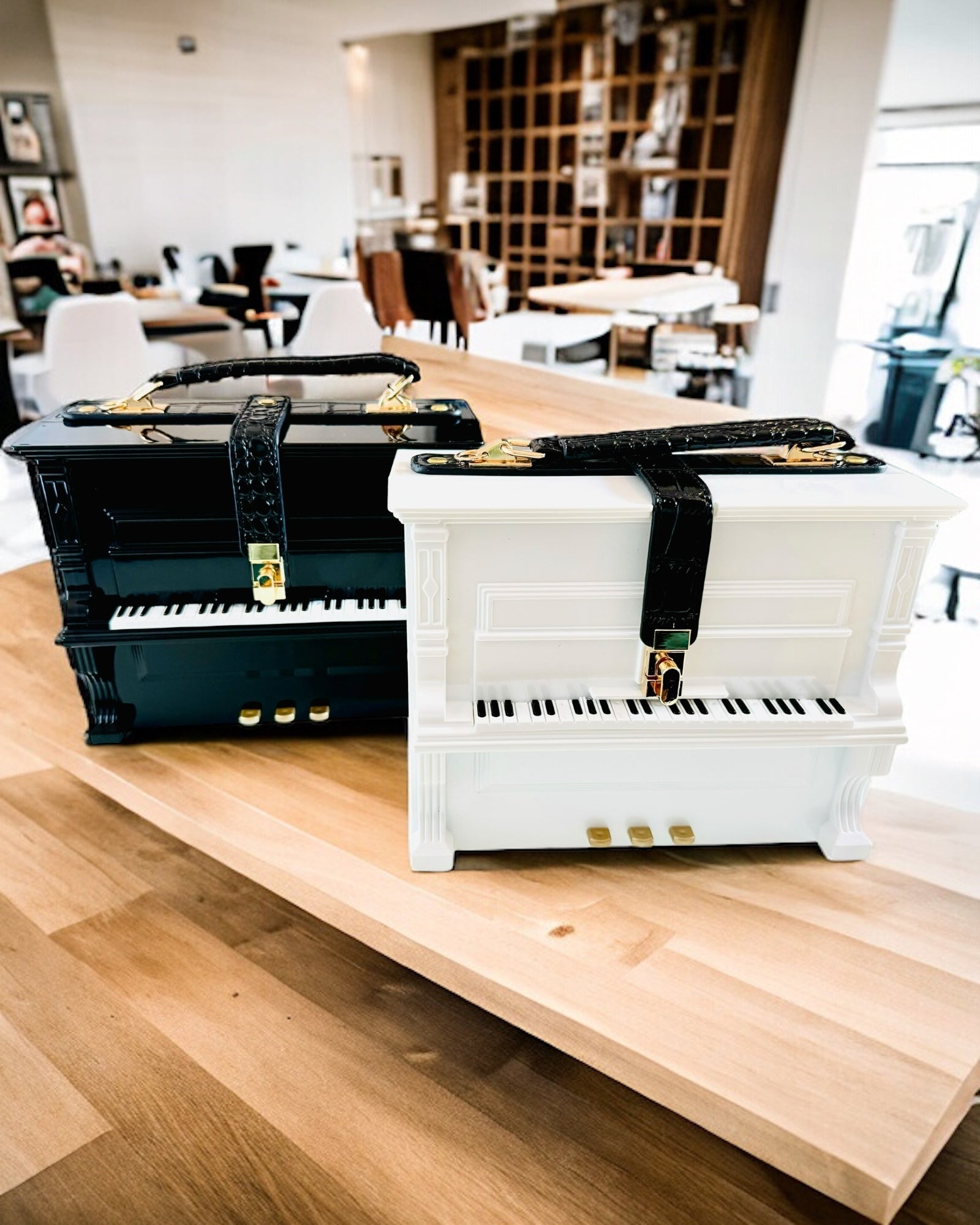 Dameveske “Elegant Piano” i Fargene Svart og Hvit