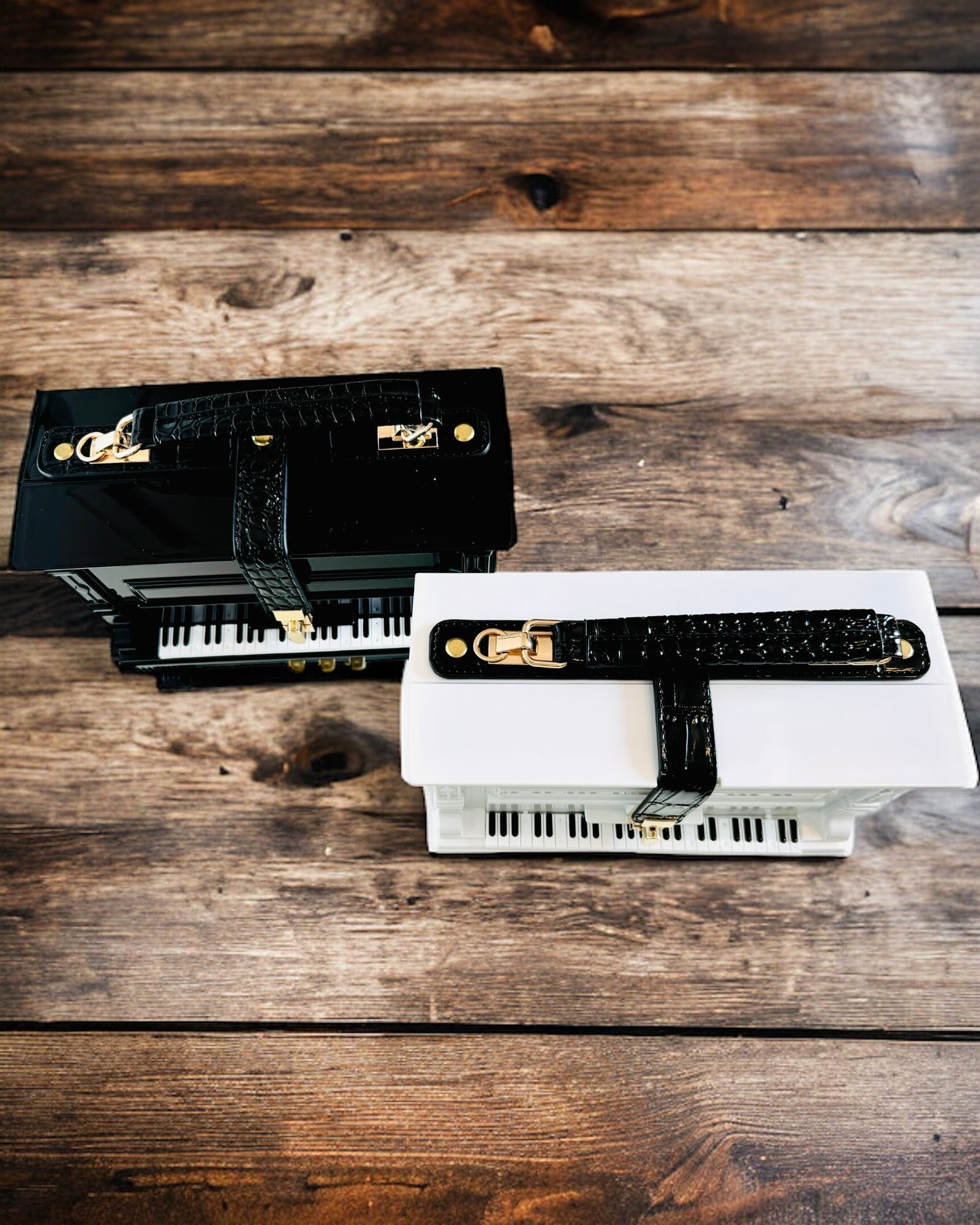 Dameveske “Elegant Piano” i Fargene Svart og Hvit