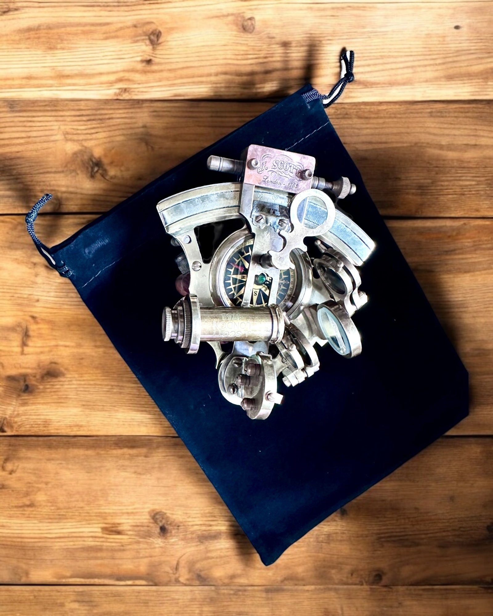 Sekstant Premium med Antikk Kompass - mulighet for personlig gravering