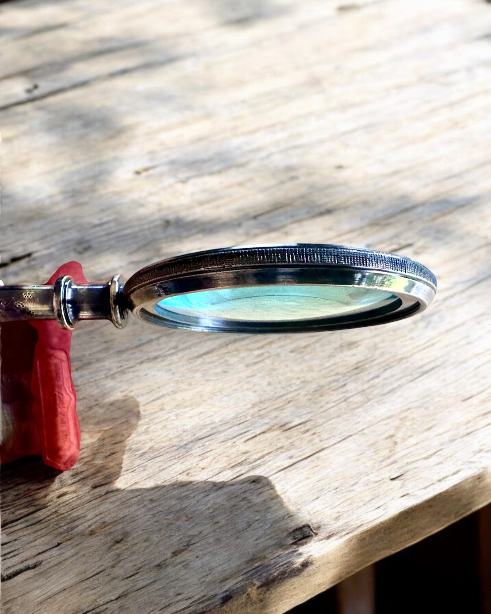 Messingforstørrelsesglass Navigator 1941 med skinnetui – Håndlaget, Premium, mulighet for personalisering som gave