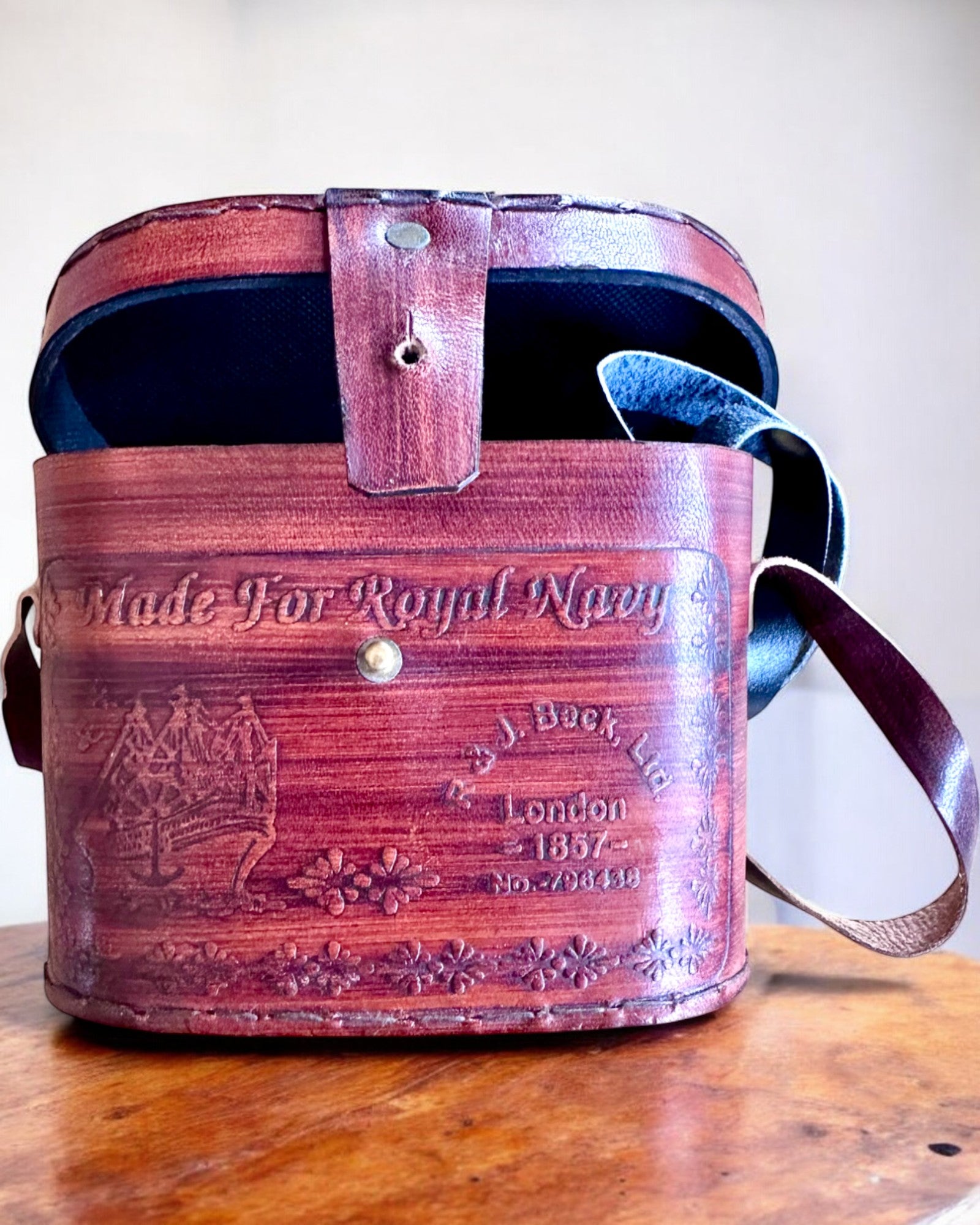 Kikkert med skinnetui Victorian's Eye, 11 cm Messing, Hånddekorert, personalisering med gravering som gave