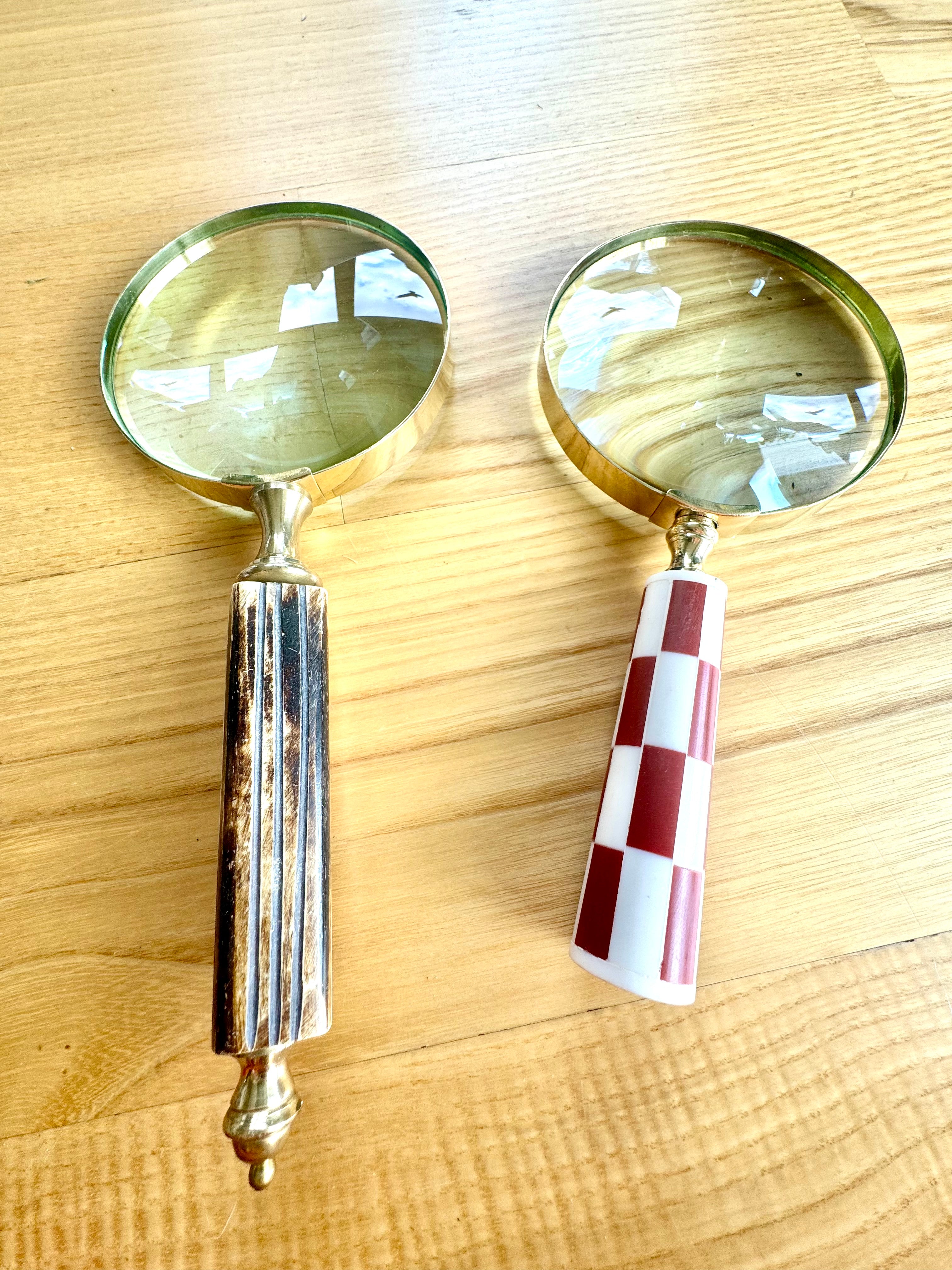 Stor Retro Forstørrelsesglass, mulighet for personalisering som gave med gravering - varianter å velge mellom