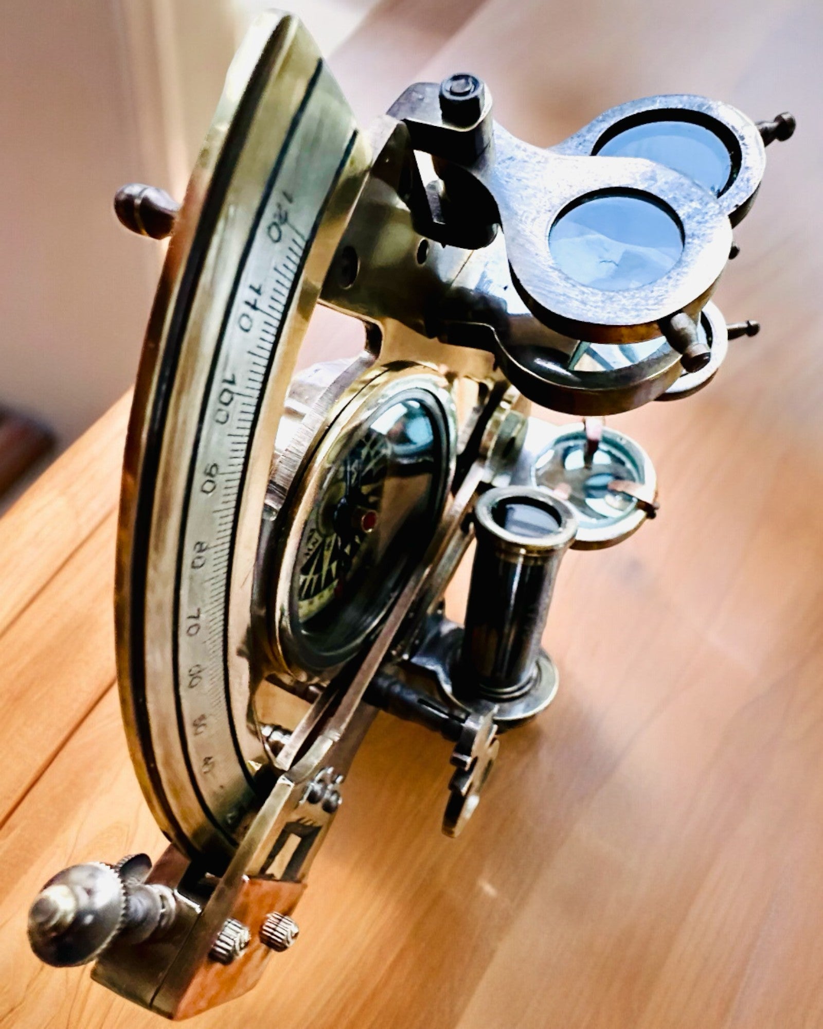 Sekstant Premium med Antikk Kompass - mulighet for personlig gravering