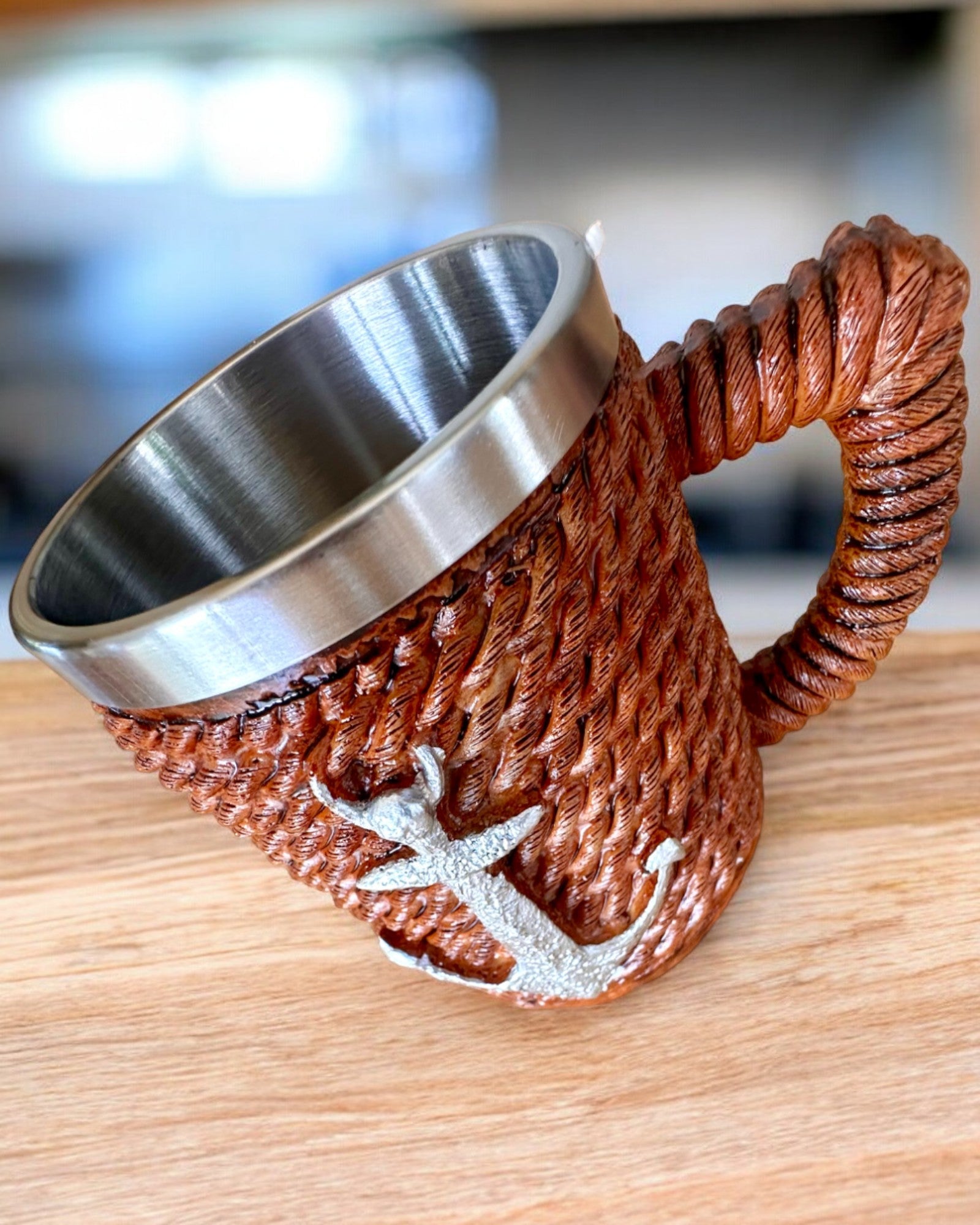 Krus "Morski Skarb" i rustfritt stål, mulighet for personlig gravering som gave