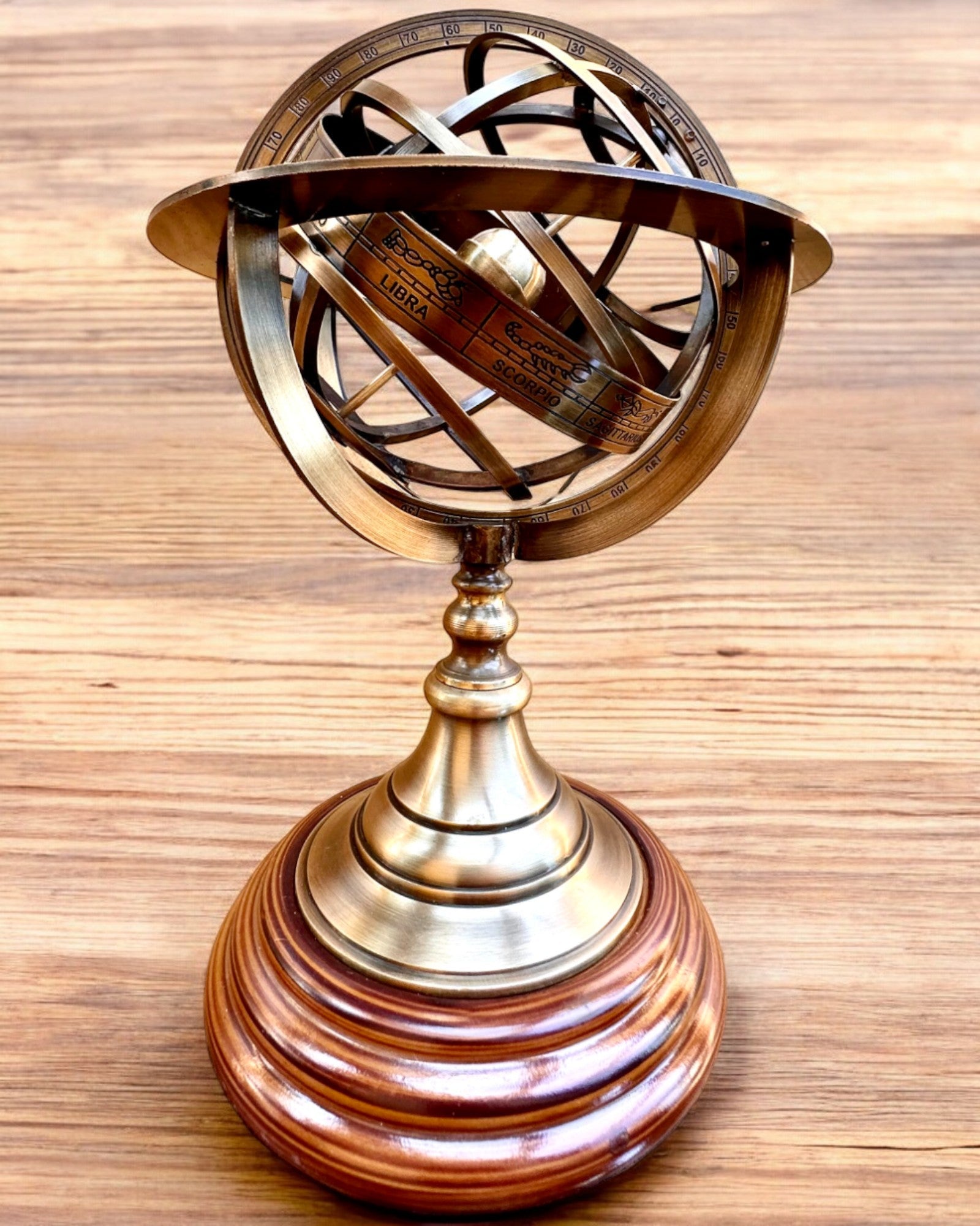 Astrolabium Artis 2 - 30 cm høyde, Håndlaget med Gravering Alternativ, kontordekorasjon, premium