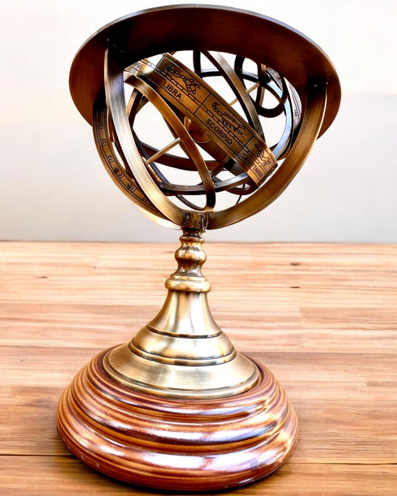 Astrolabium Artis 2 - 30 cm høyde, Håndlaget med Gravering Alternativ, kontordekorasjon, premium