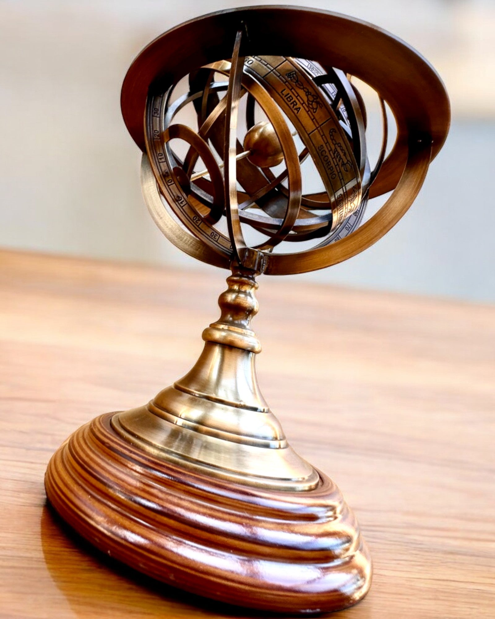 Astrolabium Artis 2 - 30 cm høyde, Håndlaget med Gravering Alternativ, kontordekorasjon, premium
