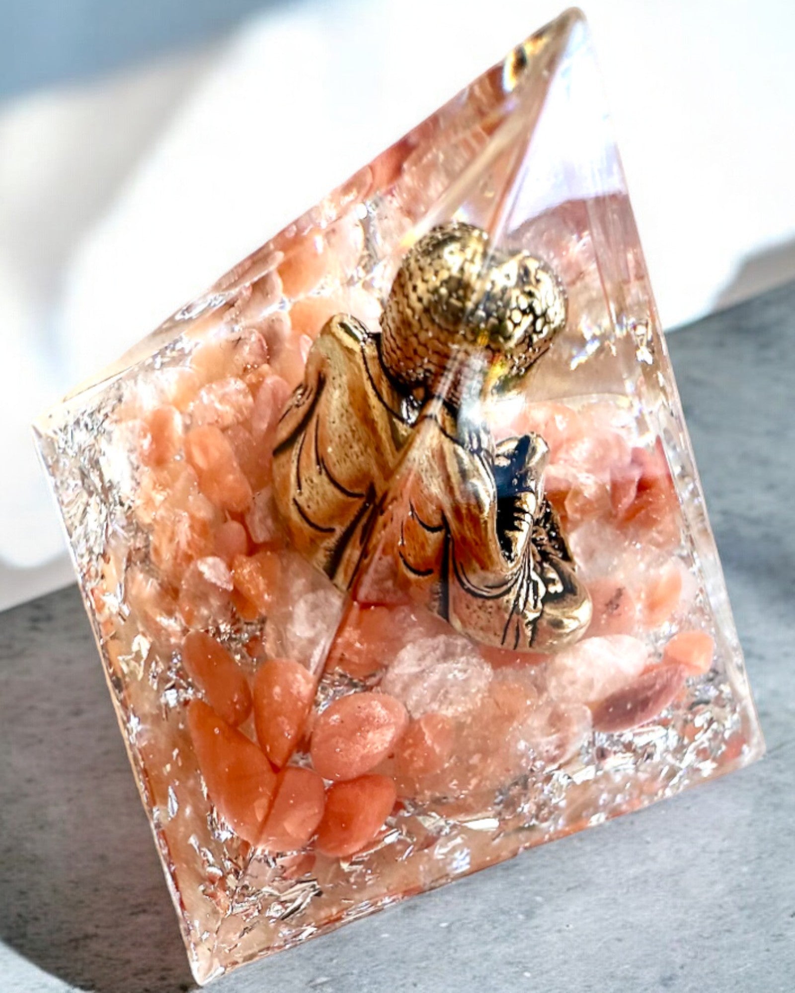 Piramidka Energetyczna "Medytacja Spokoju" med edelstener