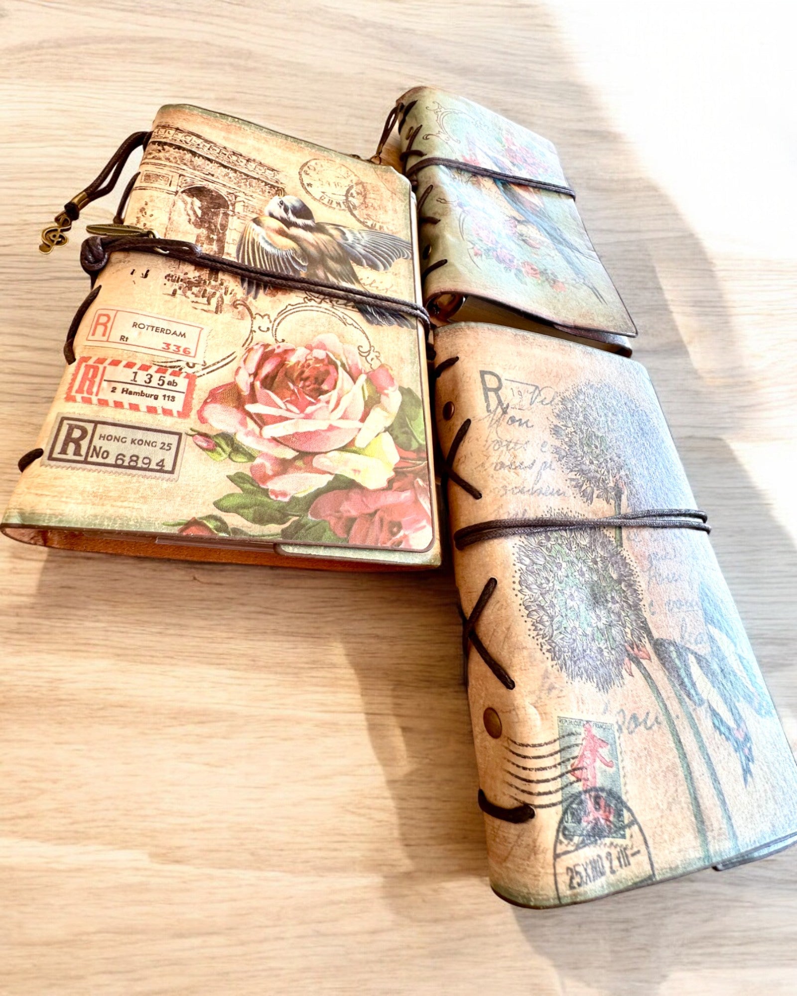 Vintage Memoire notatbok med personlig gravering - 3 design å velge mellom, notatbok som gave