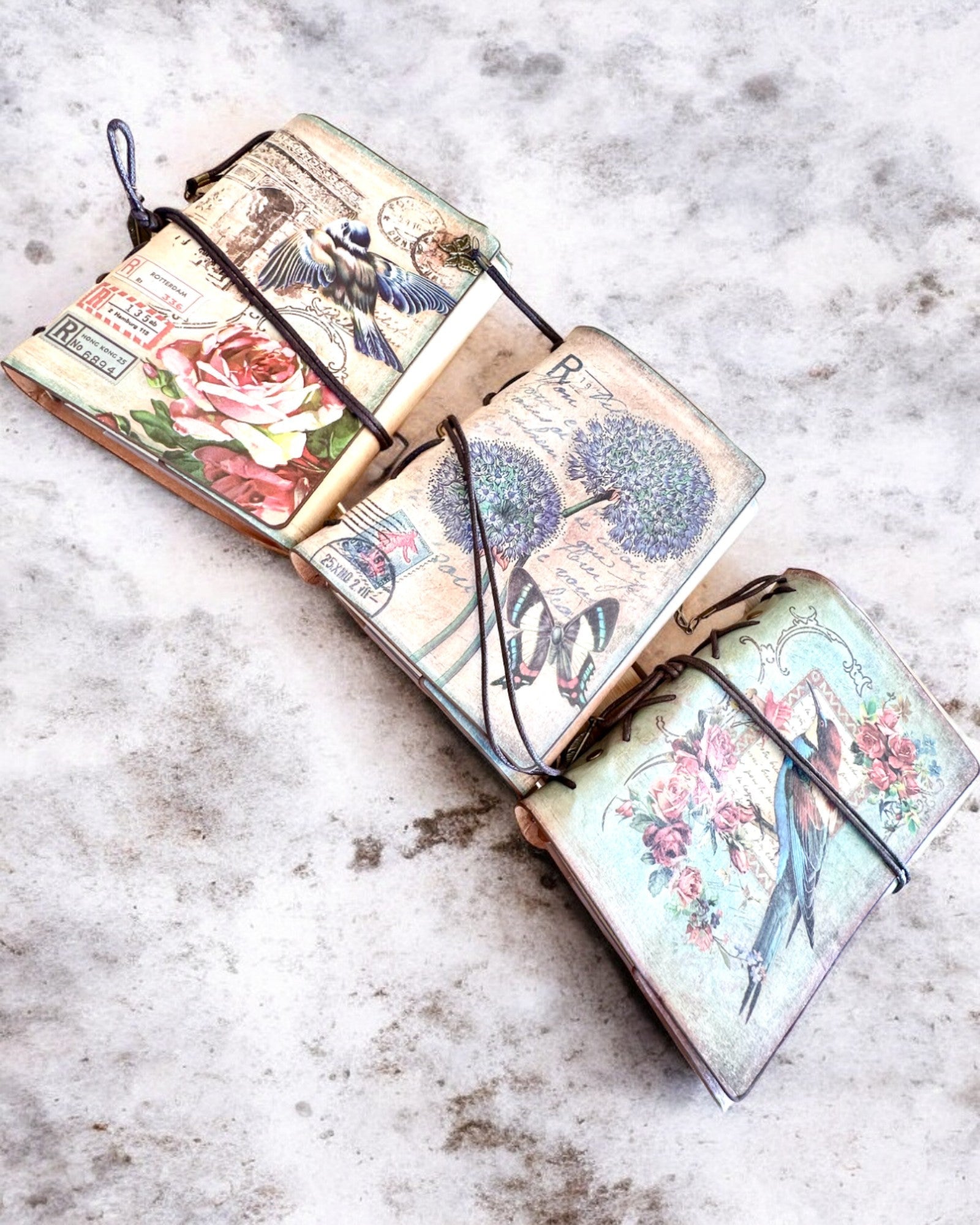 Vintage Memoire notatbok med personlig gravering - 3 design å velge mellom, notatbok som gave