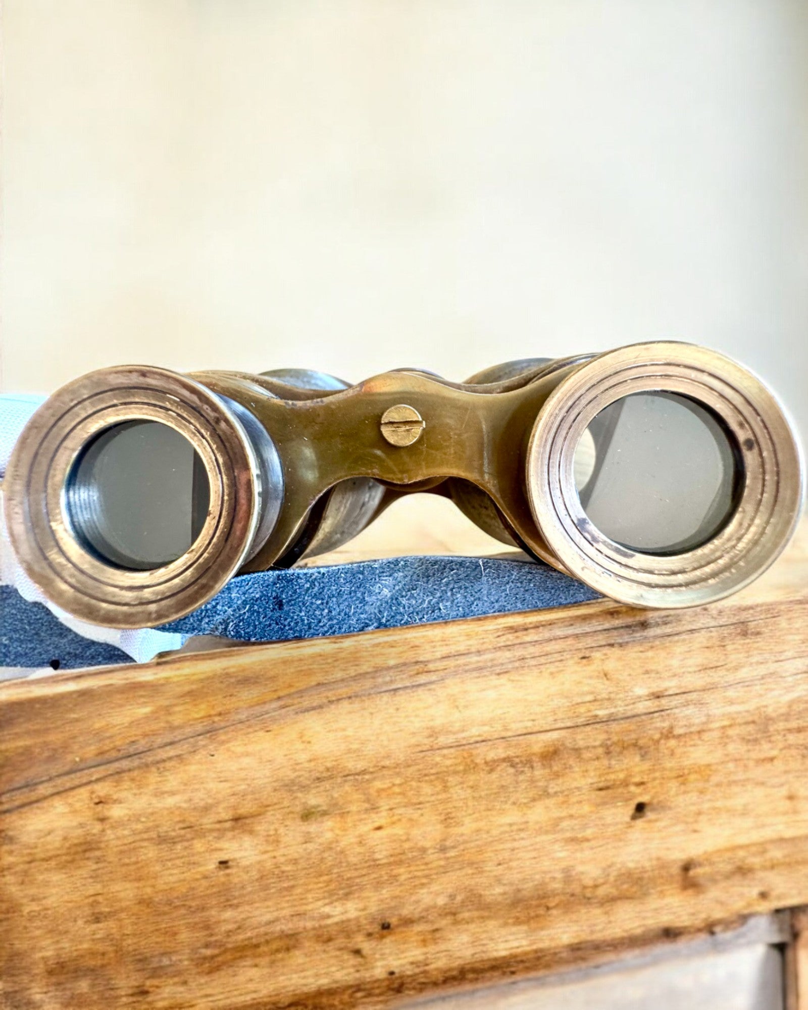 Kikkert med skinnetui Victorian's Eye, 11 cm Messing, Hånddekorert, personalisering med gravering som gave