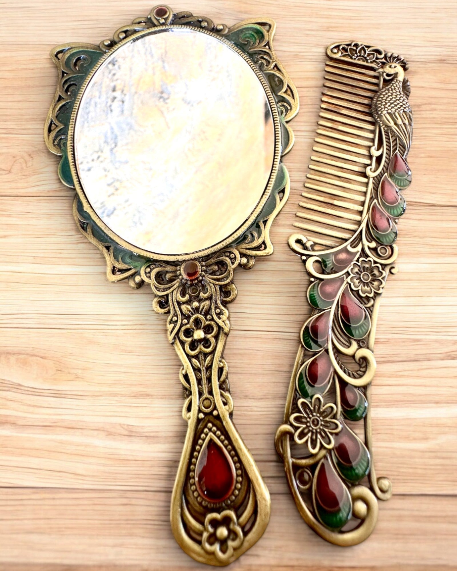 Speilsett "Sommerfugl Eleganse" med Kam