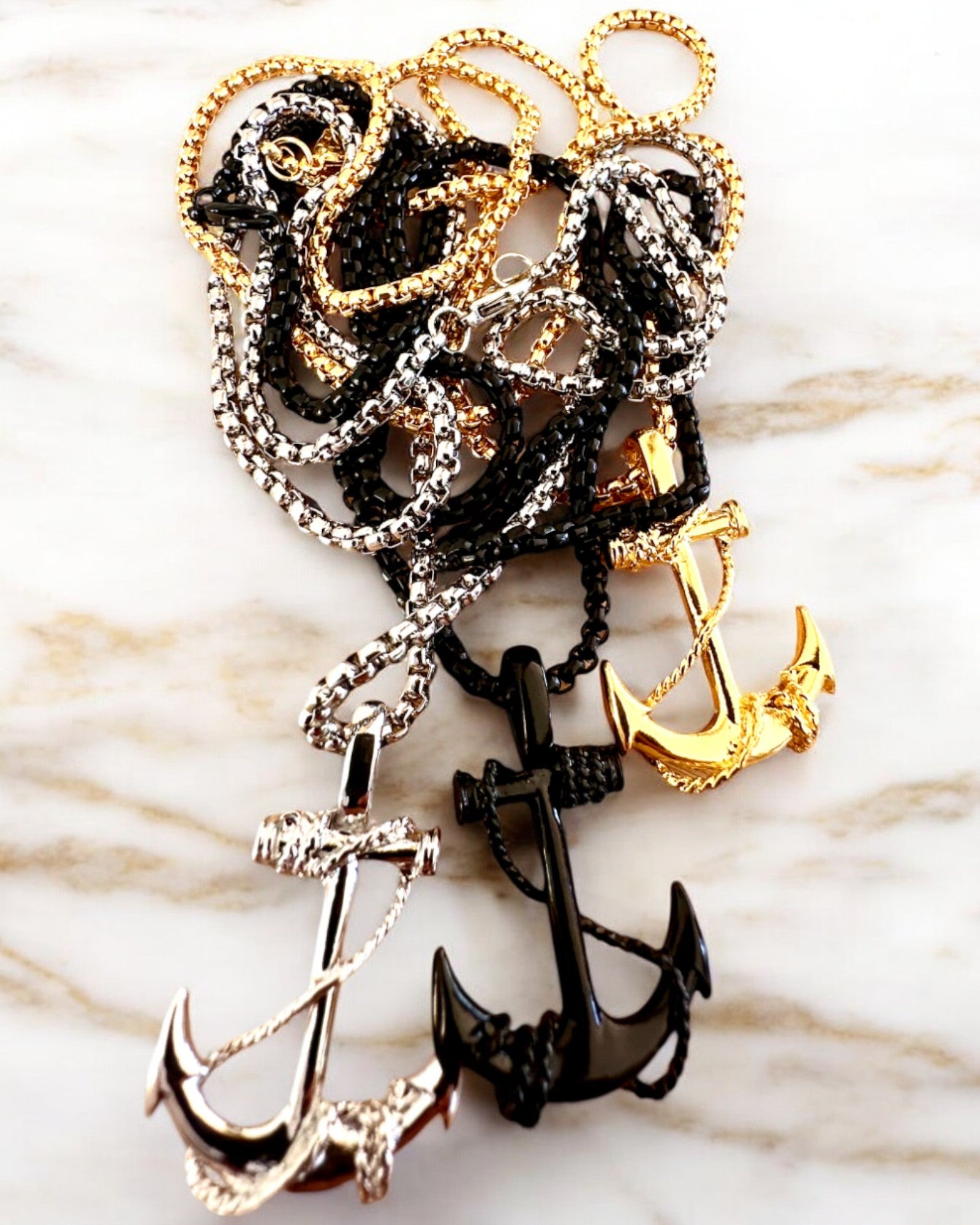 Determinasjonsanker, Sjøamulett, halskjede, mulighet for personalisering med gravering som gave, 3 varianter å velge mellom