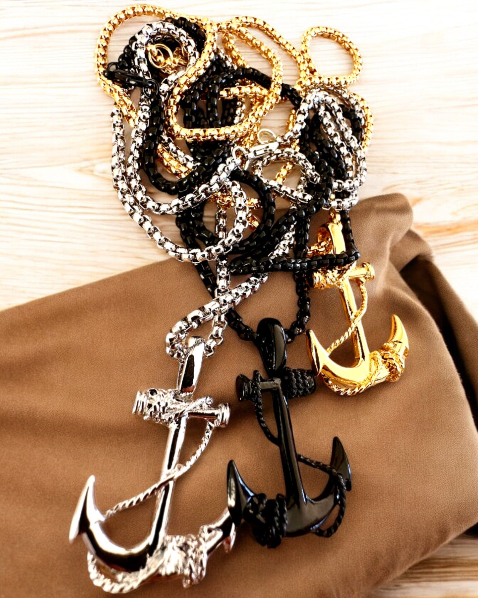 Determinasjonsanker, Sjøamulett, halskjede, mulighet for personalisering med gravering som gave, 3 varianter å velge mellom