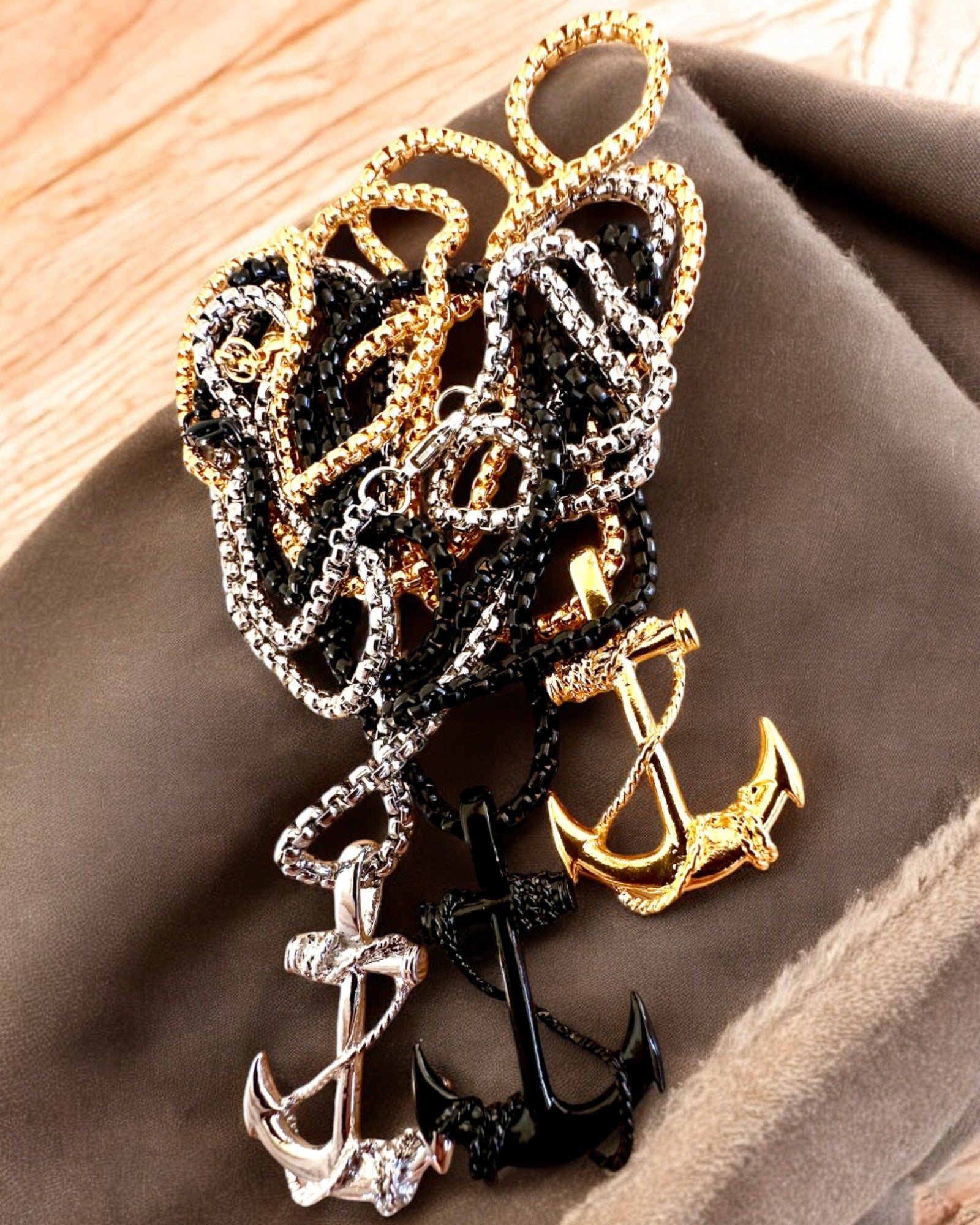 Determinasjonsanker, Sjøamulett, halskjede, mulighet for personalisering med gravering som gave, 3 varianter å velge mellom