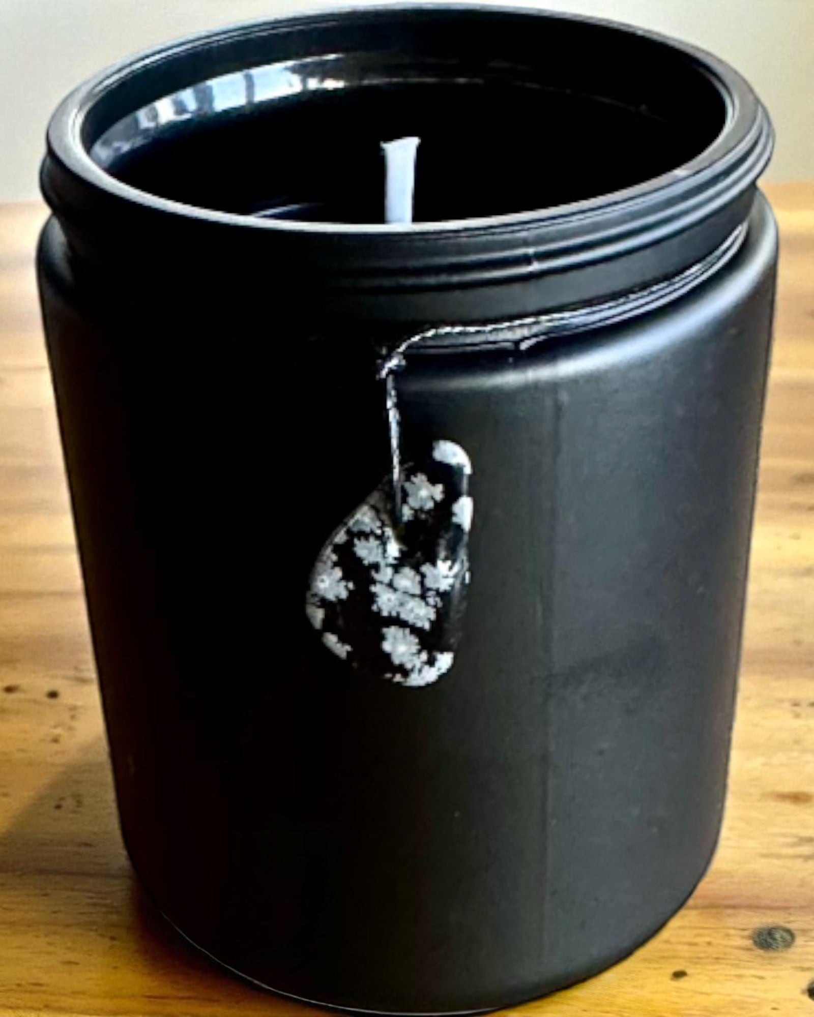Intensjonslys av soyavoks Obsidians – selvtillit og indre styrke, 250 ml, mulighet for personalisering som gave