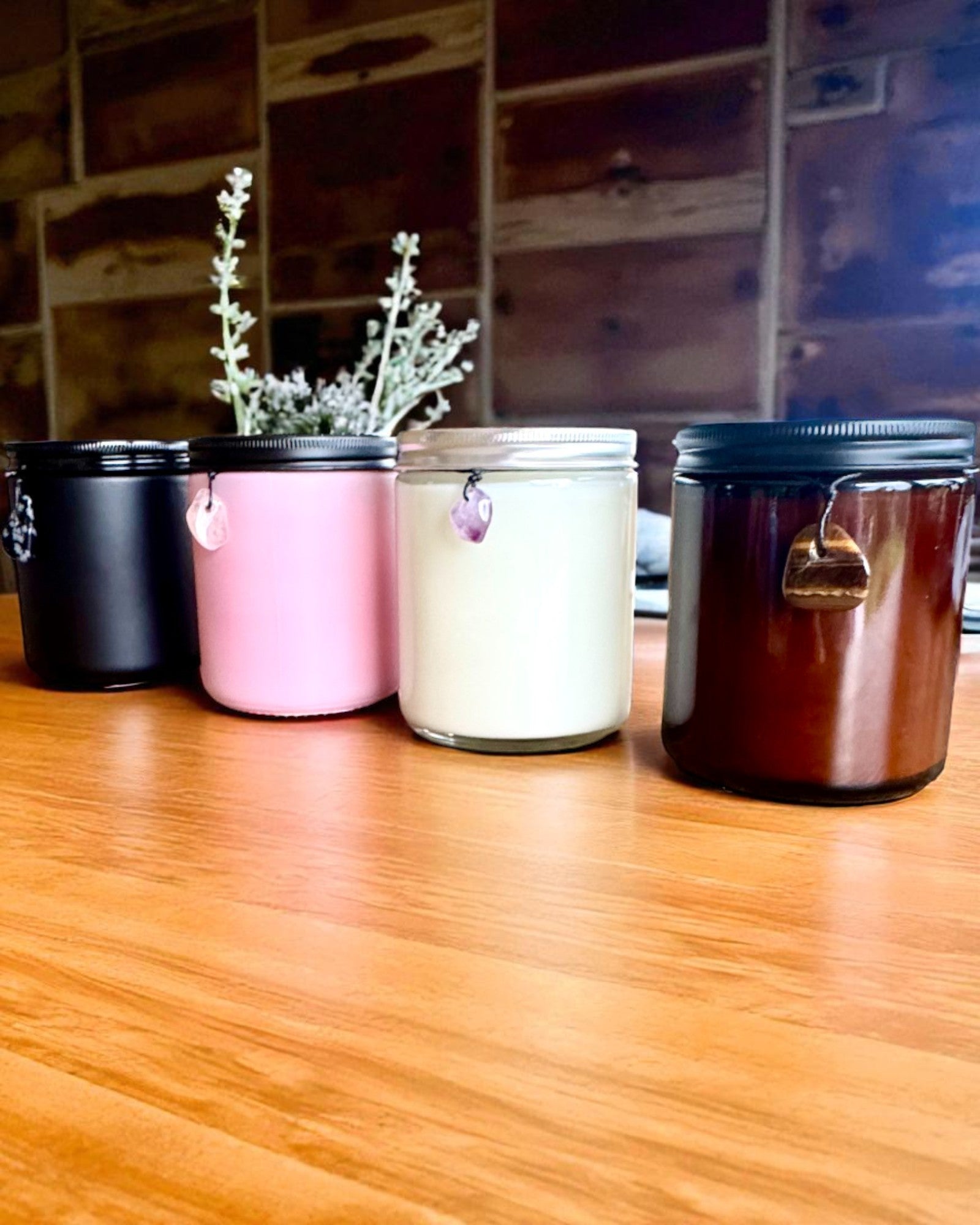 Intensjonslys av soyavoks Ametyst – ro, harmoni og renselse, 250 ml, mulighet for personalisering som gave