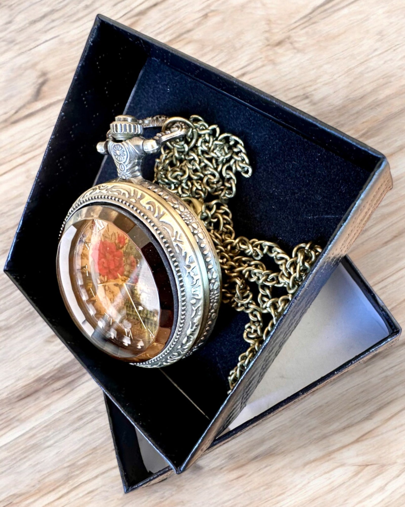 Lommeur "Vintage Charm" personalisering med gravering som gave