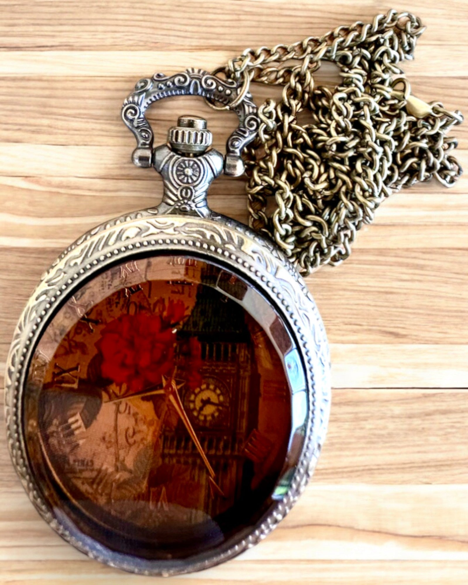 Lommeur "Vintage Charm" personalisering med gravering som gave