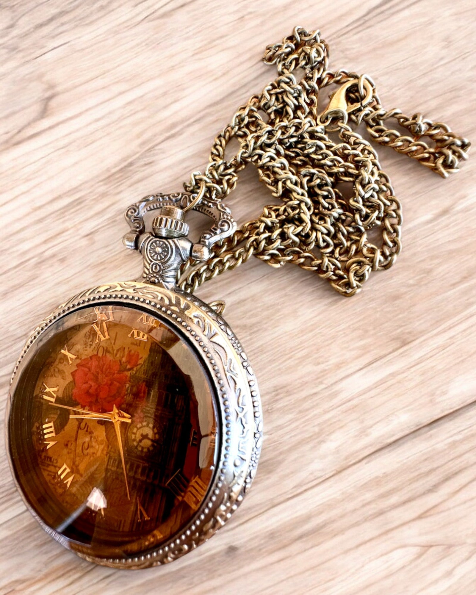 Lommeur "Vintage Charm" personalisering med gravering som gave
