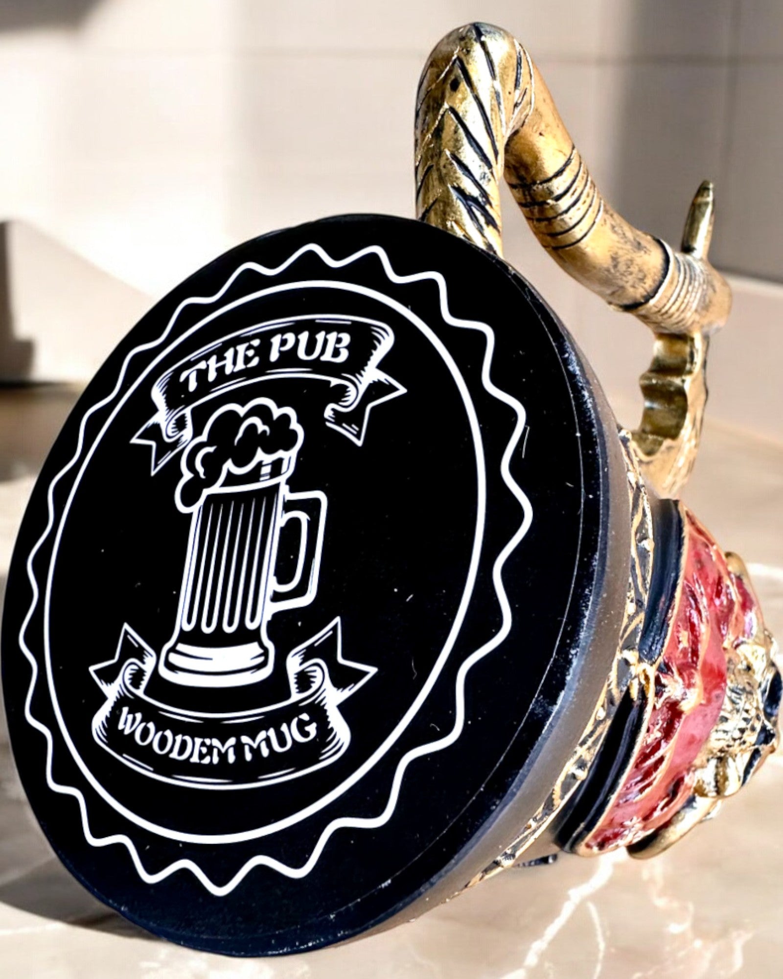 Karnawałowy Kufel Wojownika - 600 ml, 16 cm høy, mulighet for personlig gravering som gave