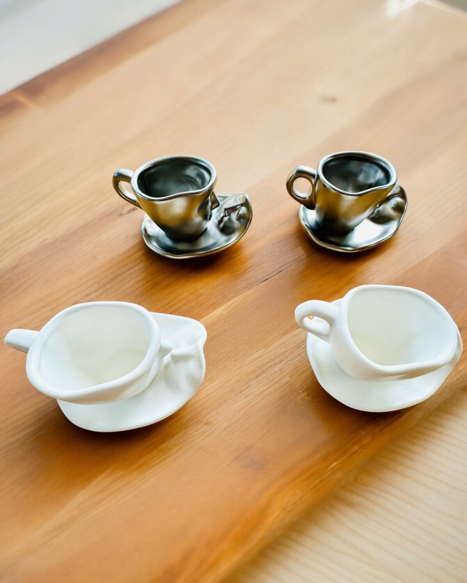 Elegante Keramiske Kopper "Maska" – Sett med 2 stk. - mulighet for personlig gravering som gave