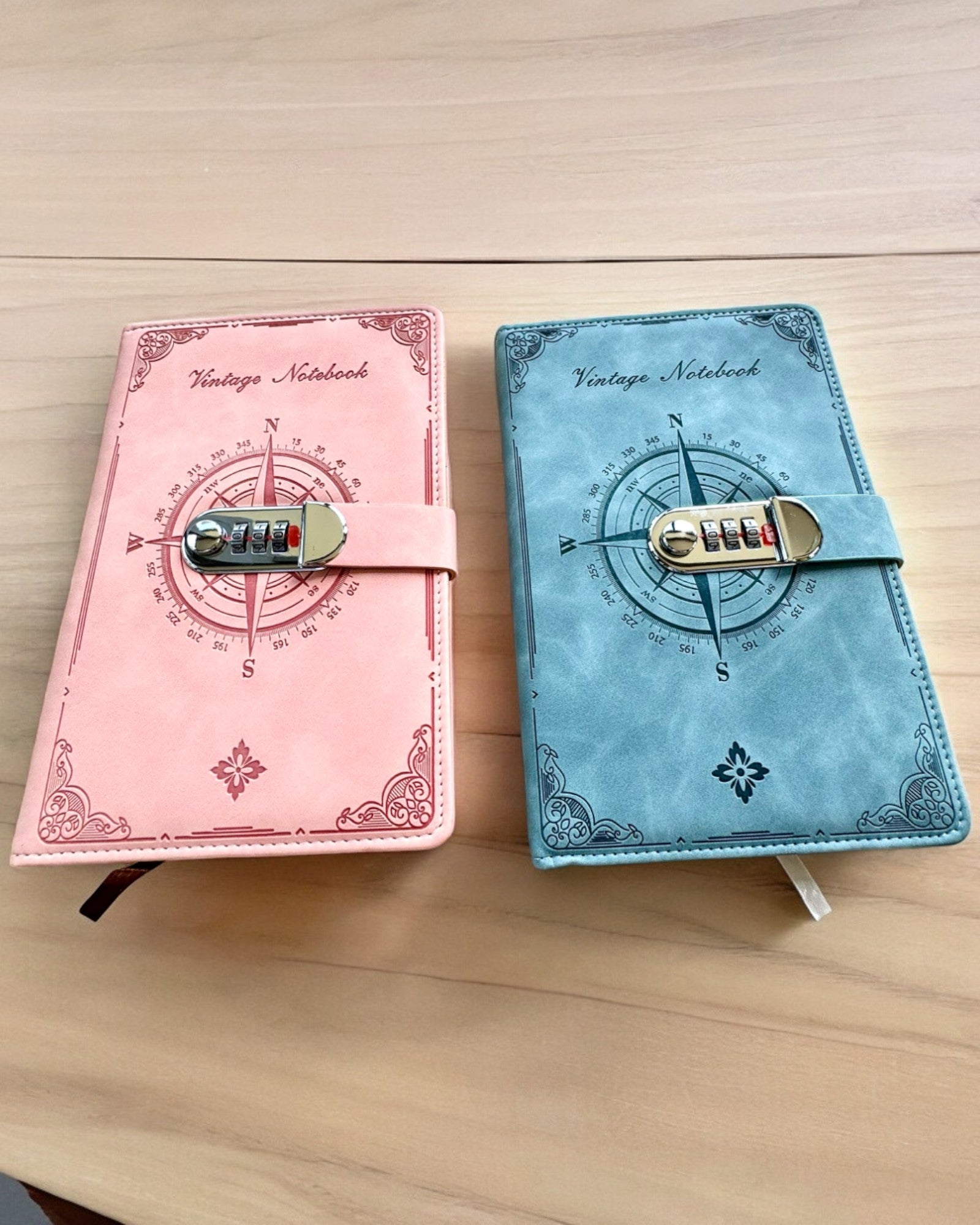 Hemmelig Notatbok A5 Vintage med kodelås - Velg Din Stil, personalisering med gravering som gave