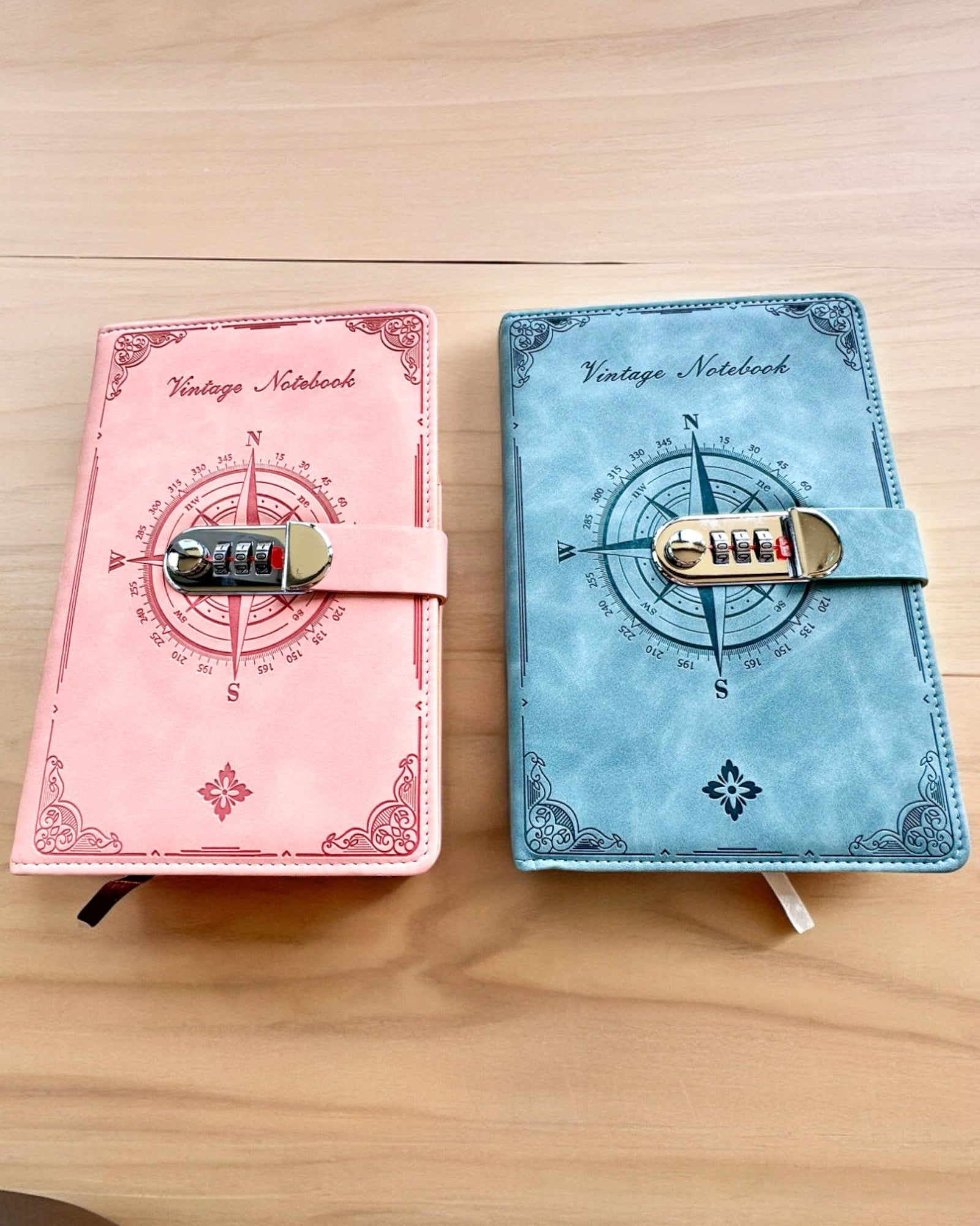 Hemmelig Notatbok A5 Vintage med kodelås - Velg Din Stil, personalisering med gravering som gave