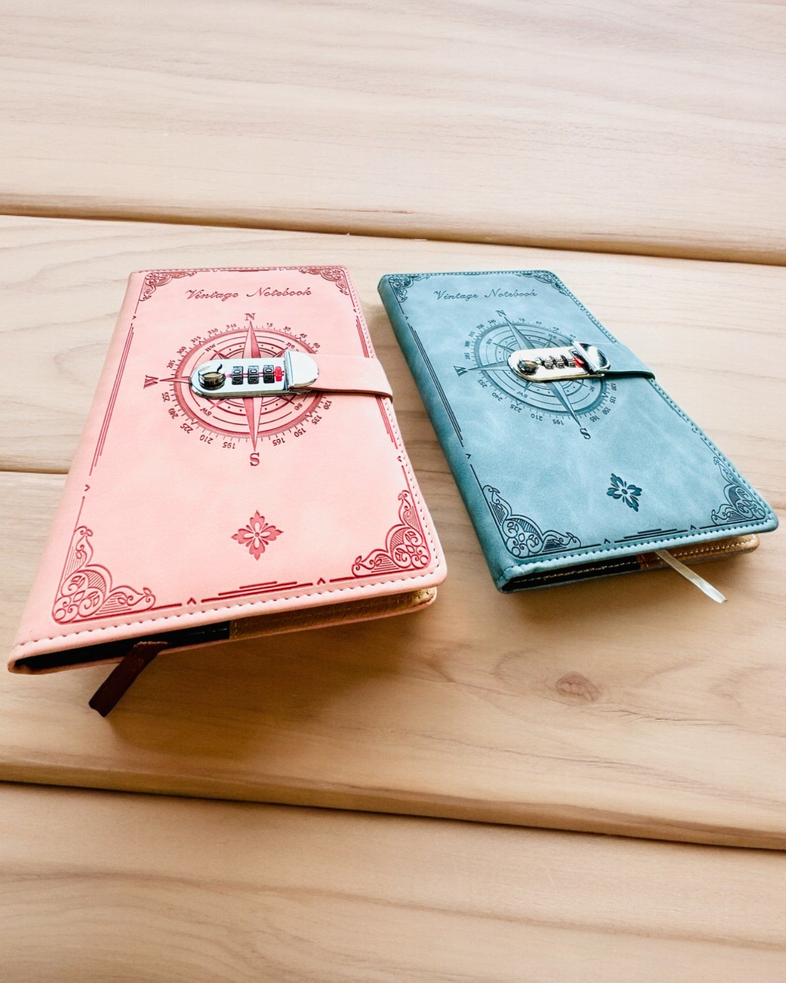 Hemmelig Notatbok A5 Vintage med kodelås - Velg Din Stil, personalisering med gravering som gave