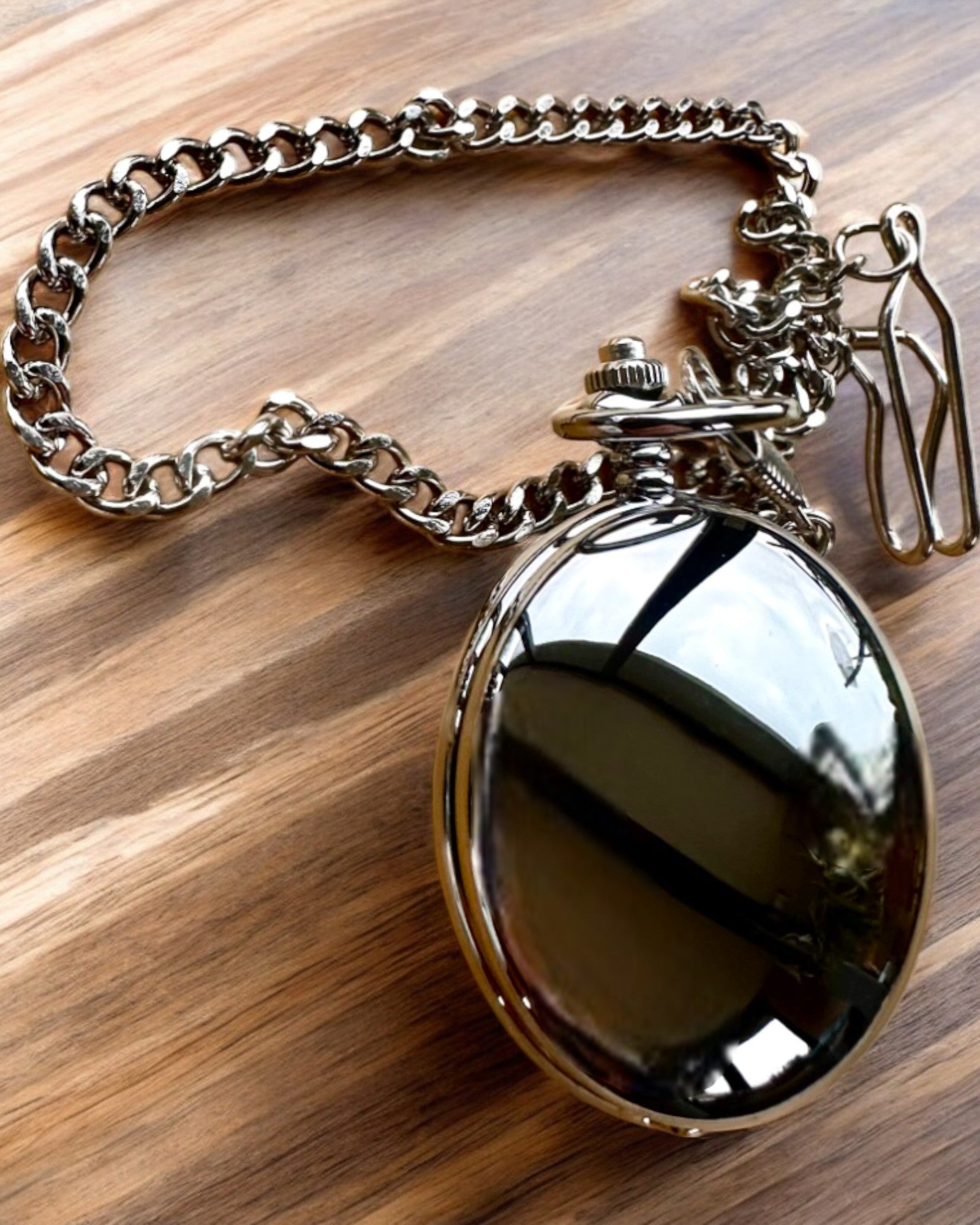 Klassisk Lommeur med Dobbelt Deksel, Manuell, Sølvfarget