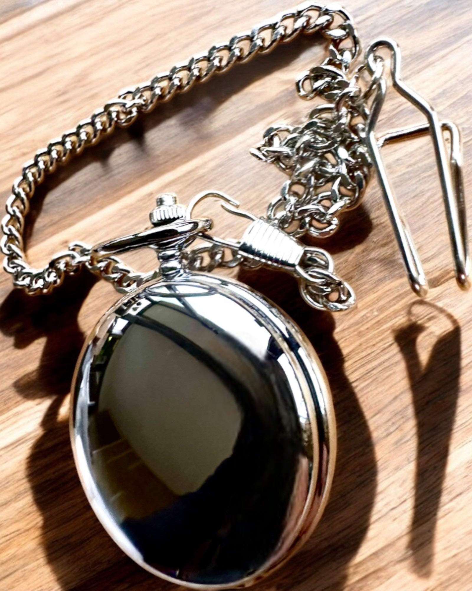 Klassisk Lommeur med Dobbelt Deksel, Manuell, Sølvfarget