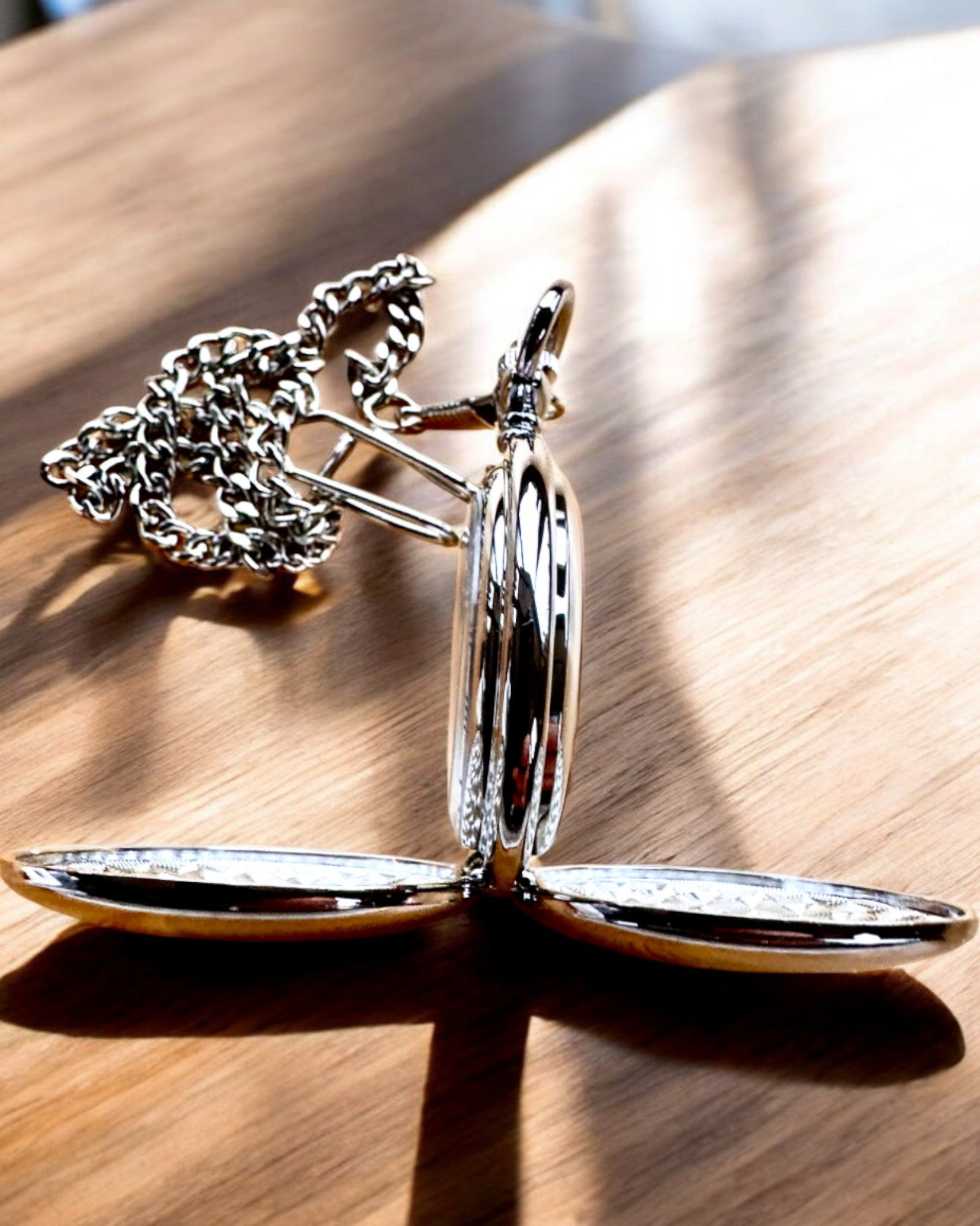 Klassisk Lommeur med Dobbelt Deksel, Manuell, Sølvfarget