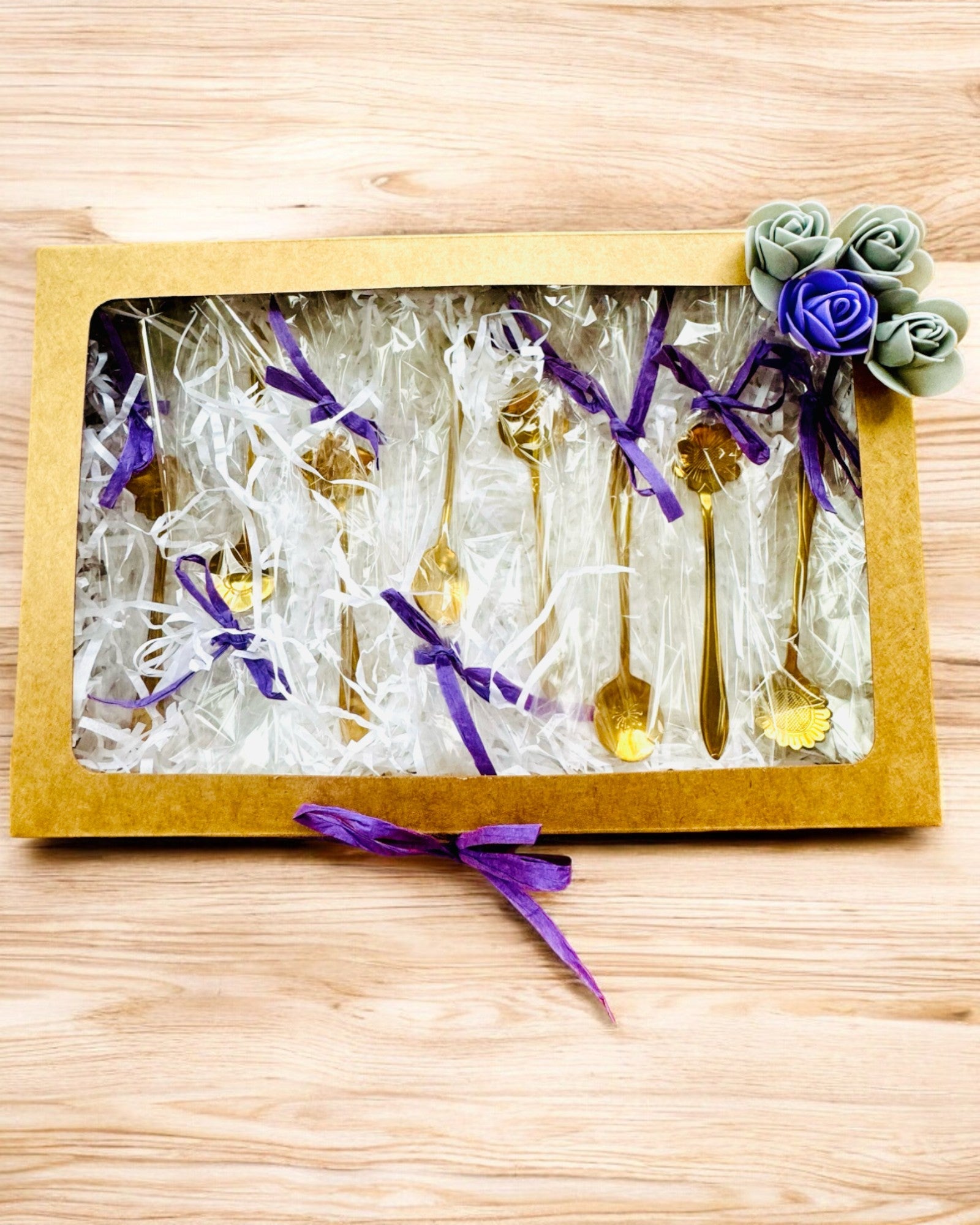 Zestaw Łyżeczek "Kwiatowa Rapsodia" - personalisering med gravering som gave, 2 varianter å velge mellom