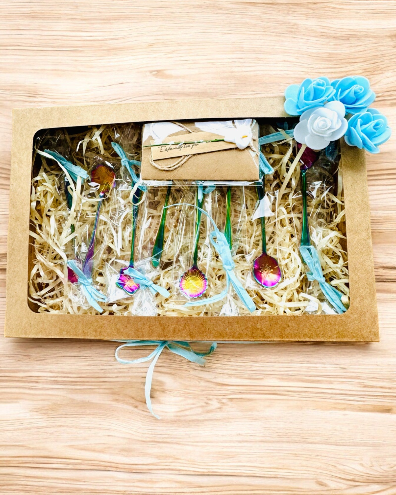 Zestaw Łyżeczek "Kwiatowa Rapsodia" - personalisering med gravering som gave, 2 varianter å velge mellom