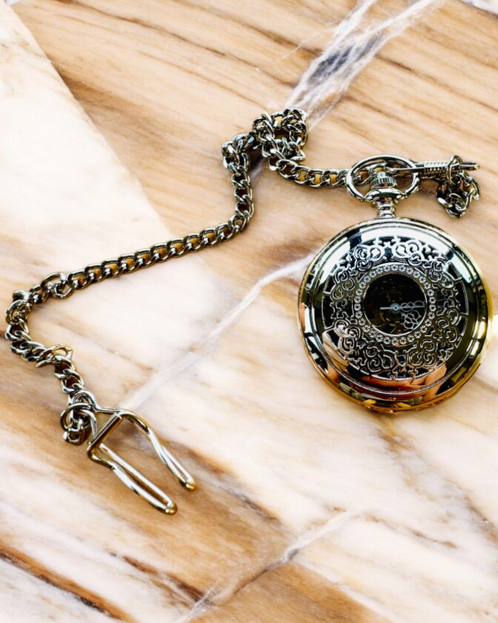 Lommeur "Eterna Elegancja", personlig gave, gravering. Sølvfarge