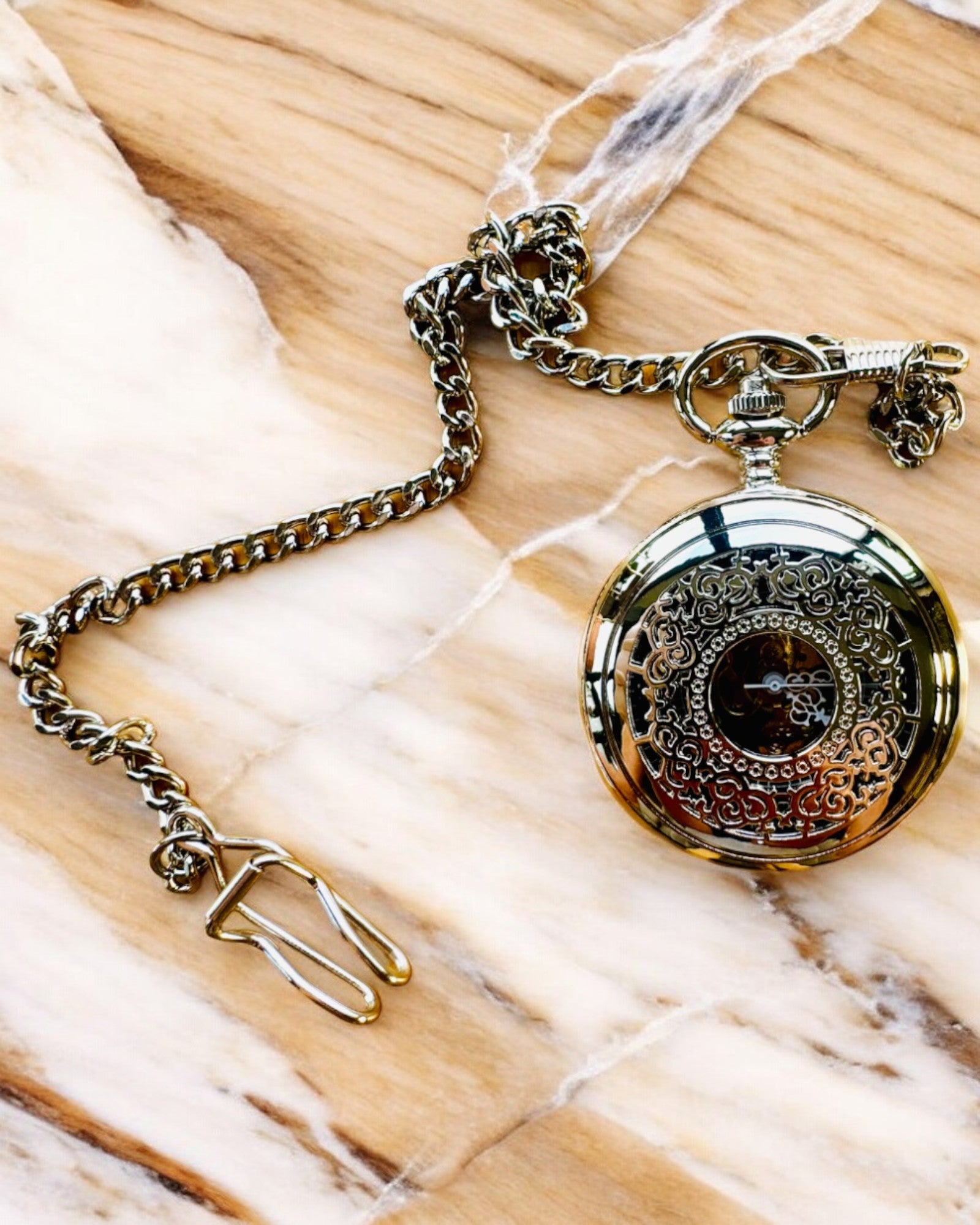 Lommeur "Eterna Elegancja", personlig gave, gravering. Sølvfarge