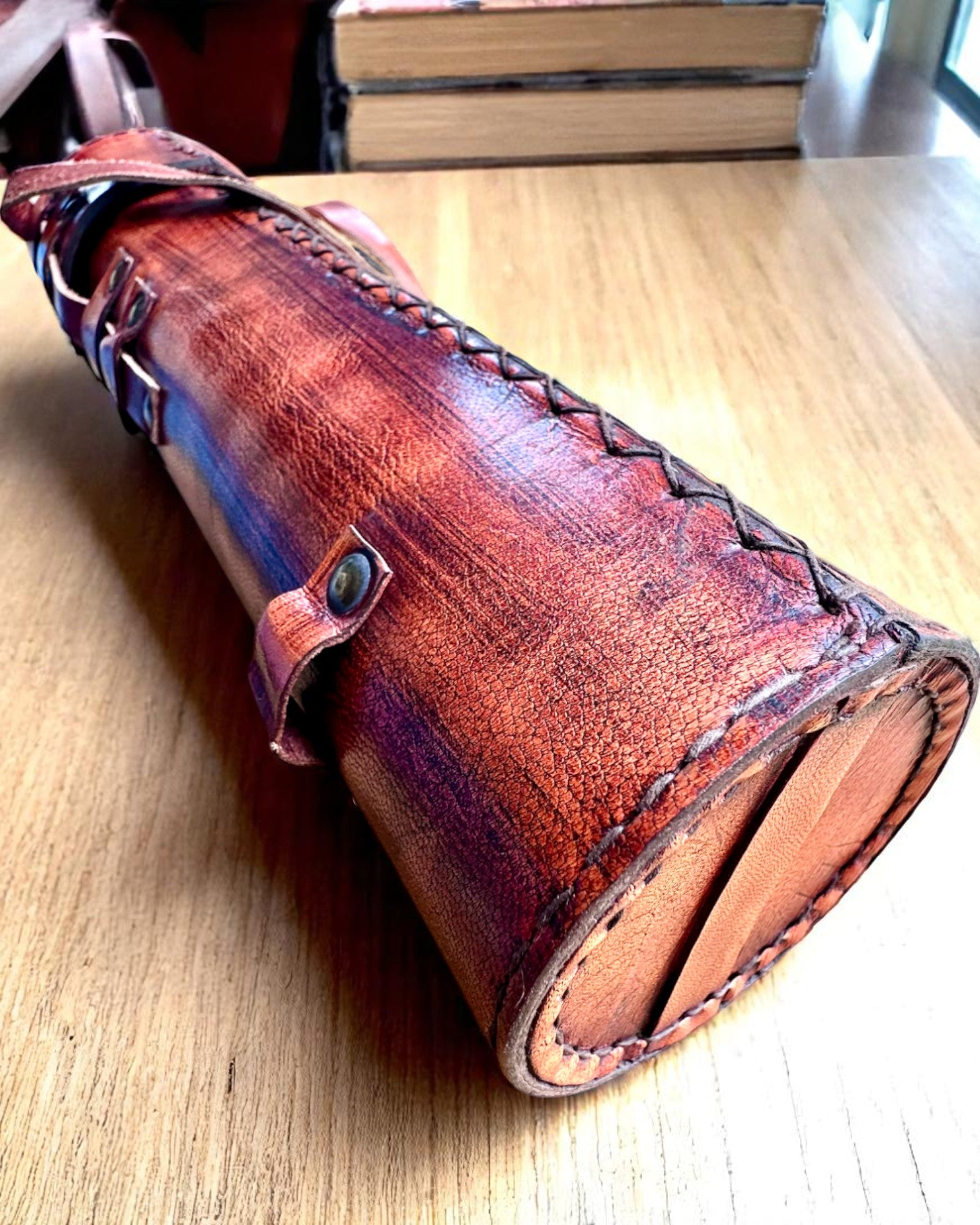 Kongelig kikkert "Voyager 1818" – Eksklusiv, Messing, 83 cm, håndlaget, etui av Naturlig Skinn – Samlerutgave, personalisering med gravering som gave