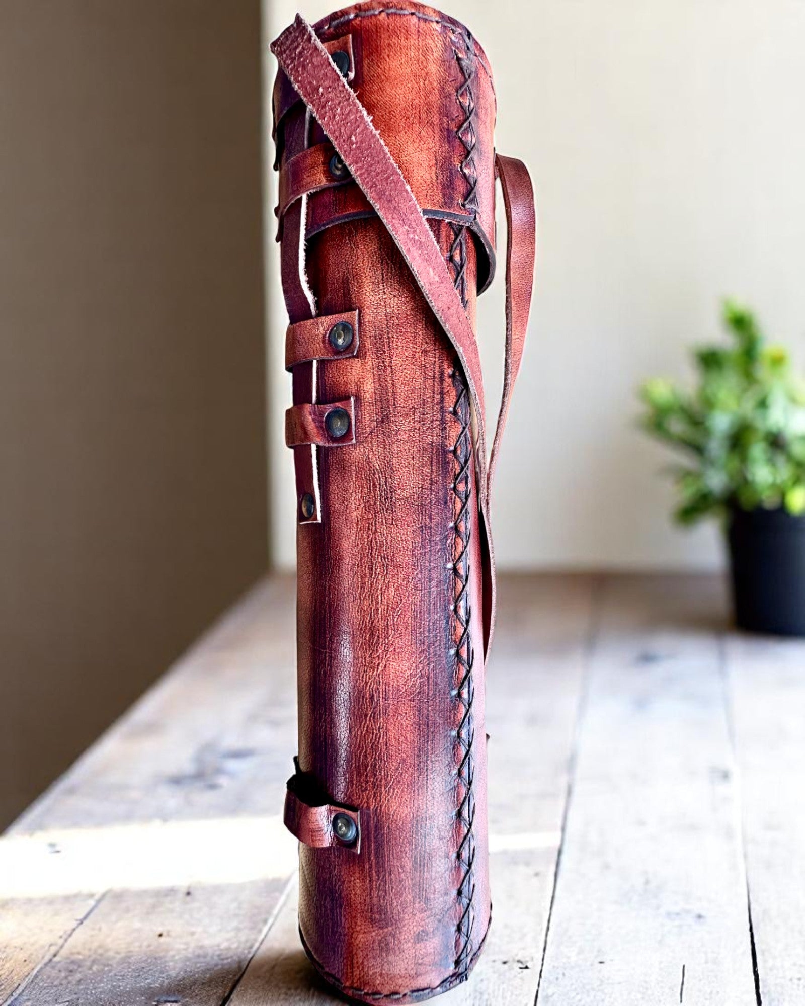 Kongelig kikkert "Voyager 1818" – Eksklusiv, Messing, 83 cm, håndlaget, etui av Naturlig Skinn – Samlerutgave, personalisering med gravering som gave