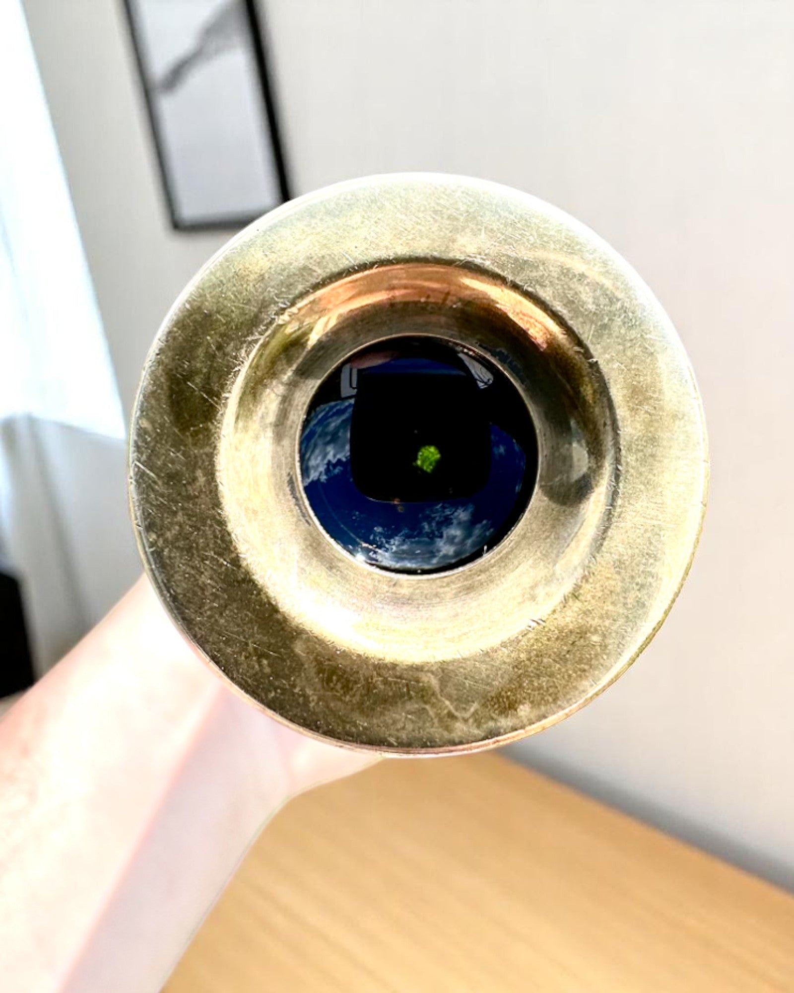 Kongelig kikkert "Voyager 1818" – Eksklusiv, Messing, 83 cm, håndlaget, etui av Naturlig Skinn – Samlerutgave, personalisering med gravering som gave