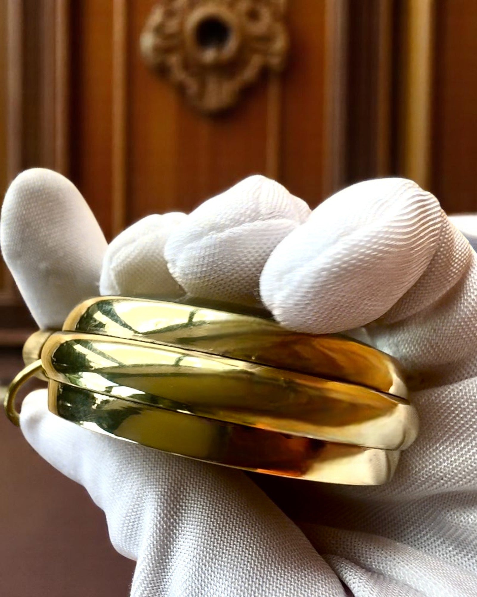 Lommeur "Victoria Crown" – Messing, Håndlaget i India, 5 cm bred, japansk mekanisme, mulighet for personlig gravering som gave