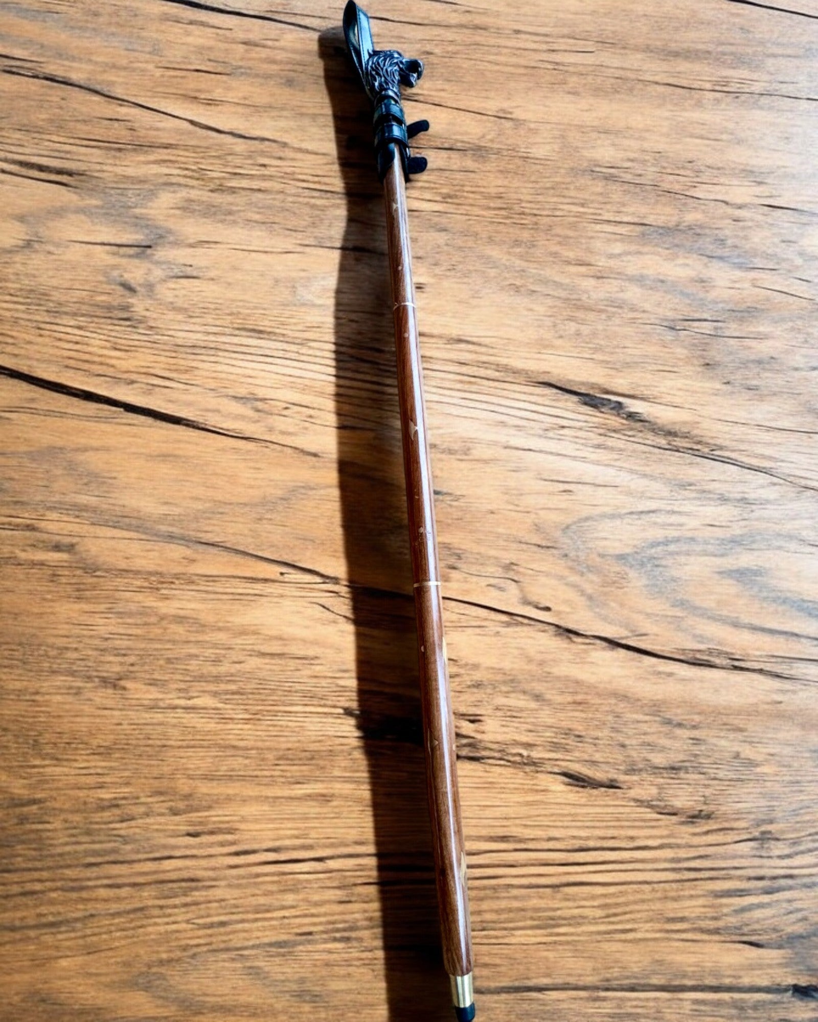 Håndlagde Black Panther-trekket til Stokk med Gravering Alternativ - Håndlaget av Naturlig Skinn