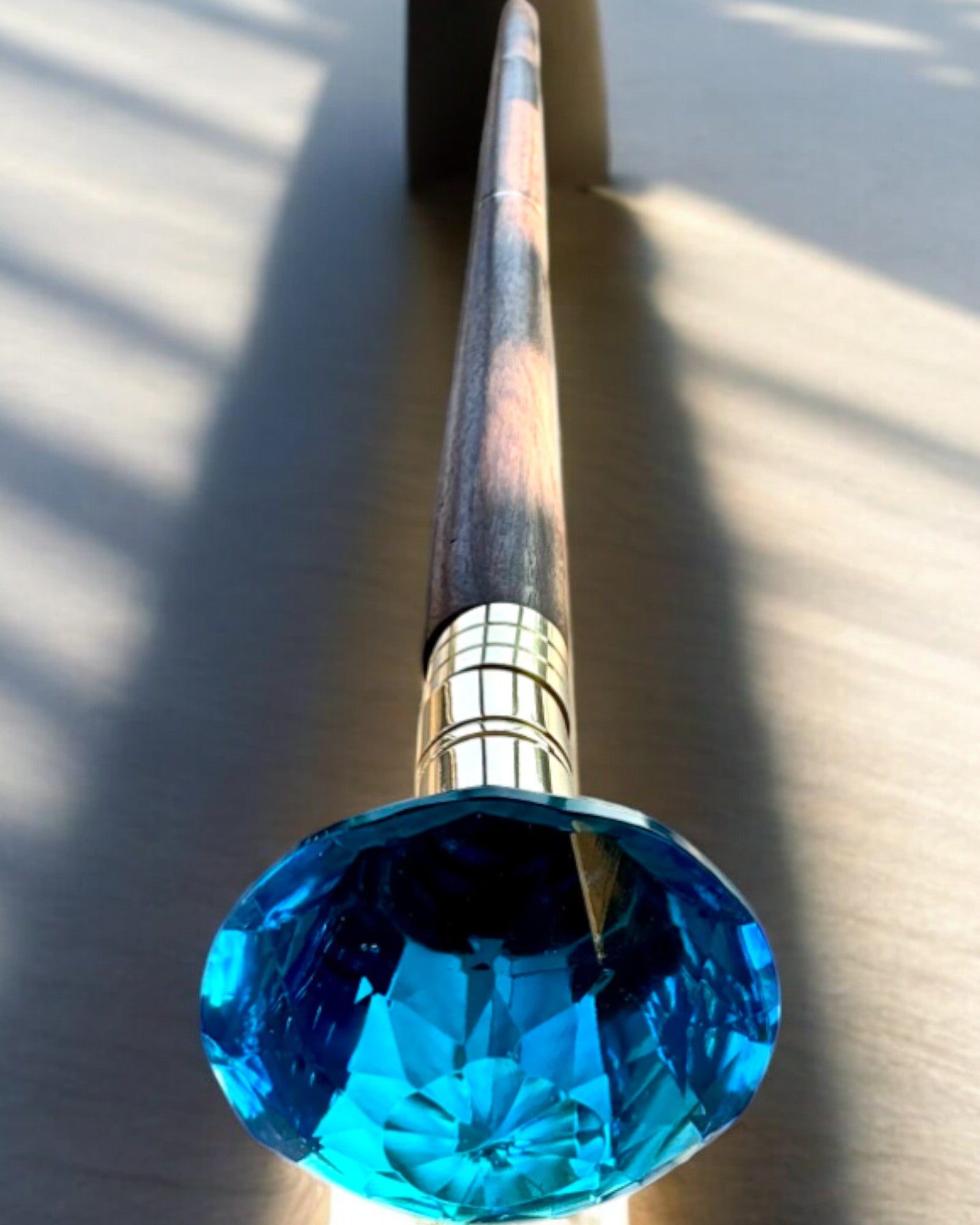 Spaserstokk "Diamant i bronse" - Håndlaget i tre, mulighet for gravering