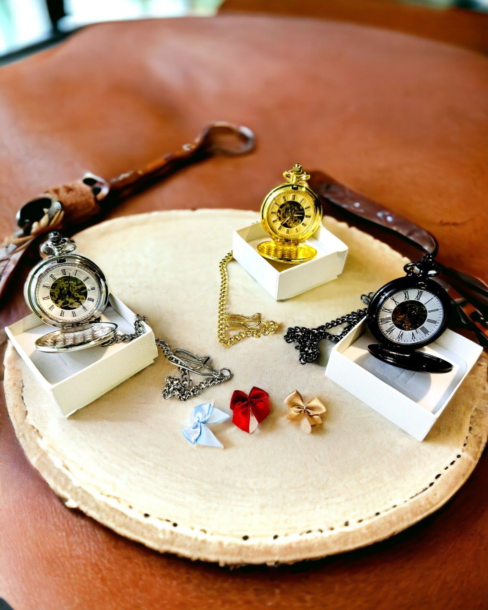 Klassisk Mekanisk Lommeur med Dobbelt Deksel – Manuell, Svart, personalisering med gravering