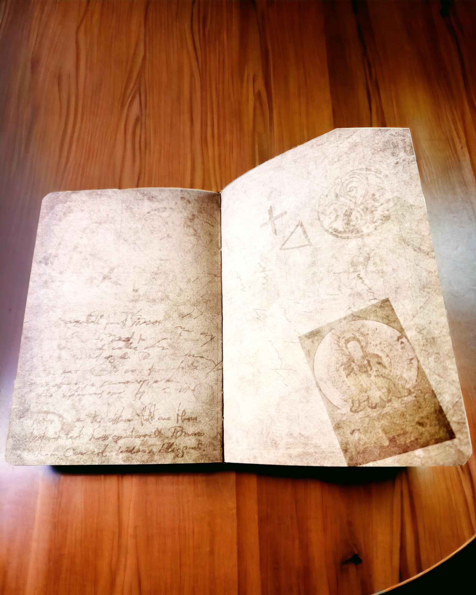 Vintage brun notatbok med dekorativt omslag i retrostil – Oppdagerens notatbok – Brun, Vintage