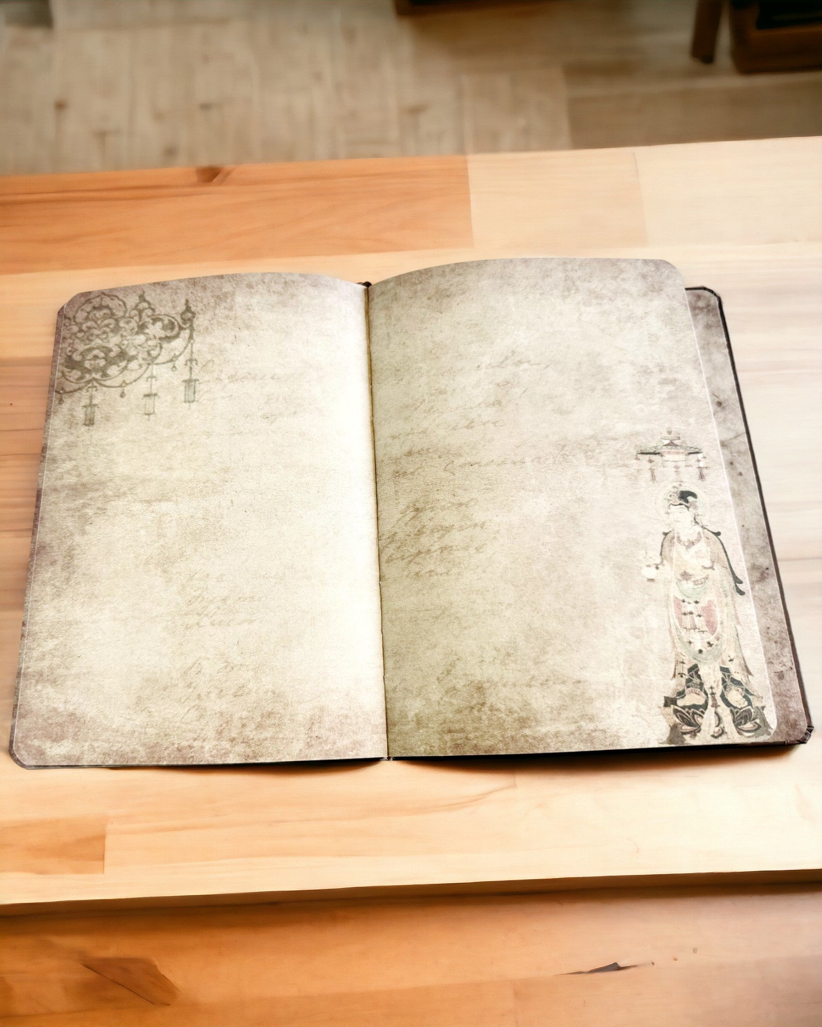 Vintage brun notatbok med dekorativt omslag i retrostil – Oppdagerens notatbok – Brun, Vintage