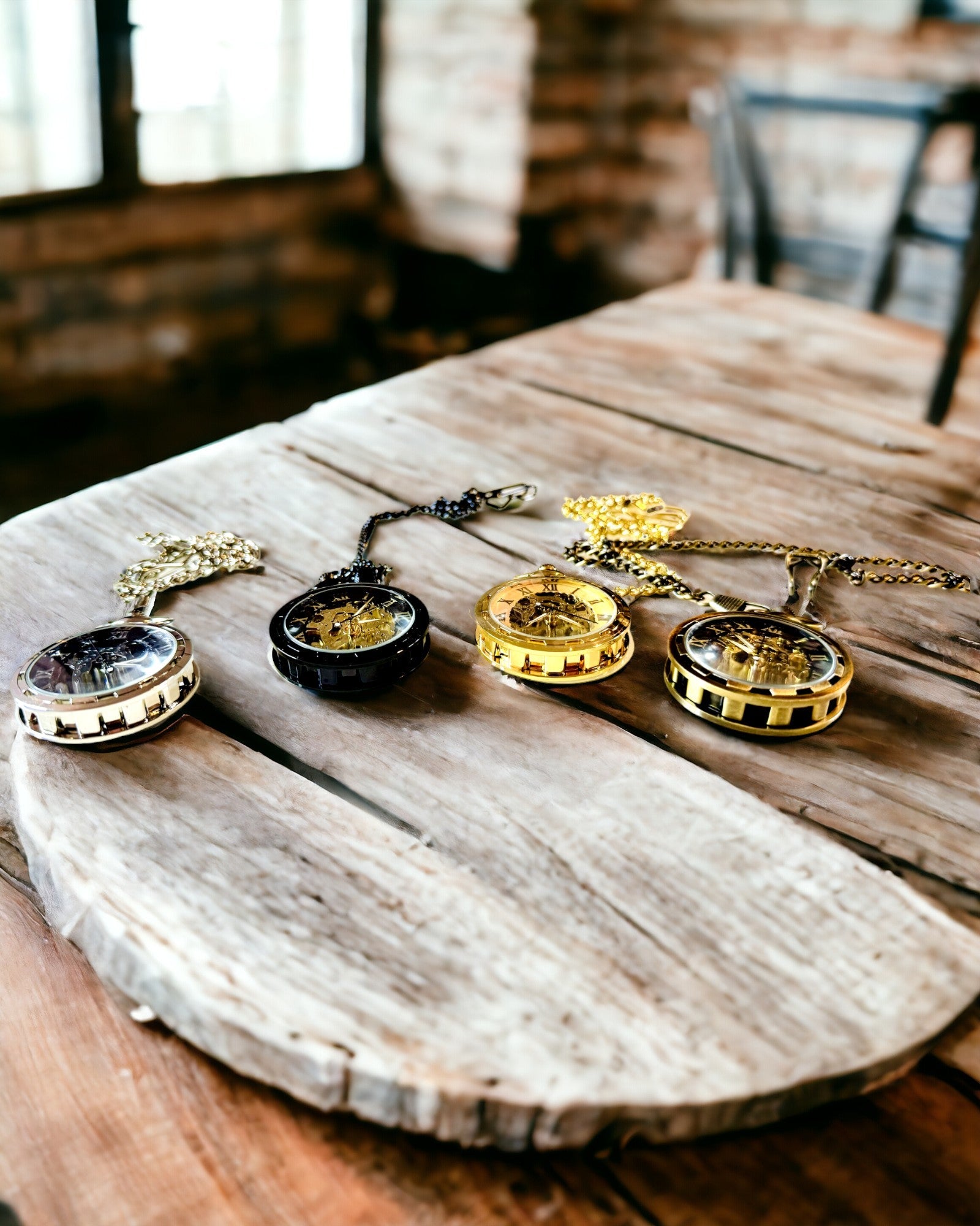 Sølv Eksklusiv Mekanisk Lommeur i Retro Stil, Vanntett - Eleganse for Enhver Anledning, med gravering