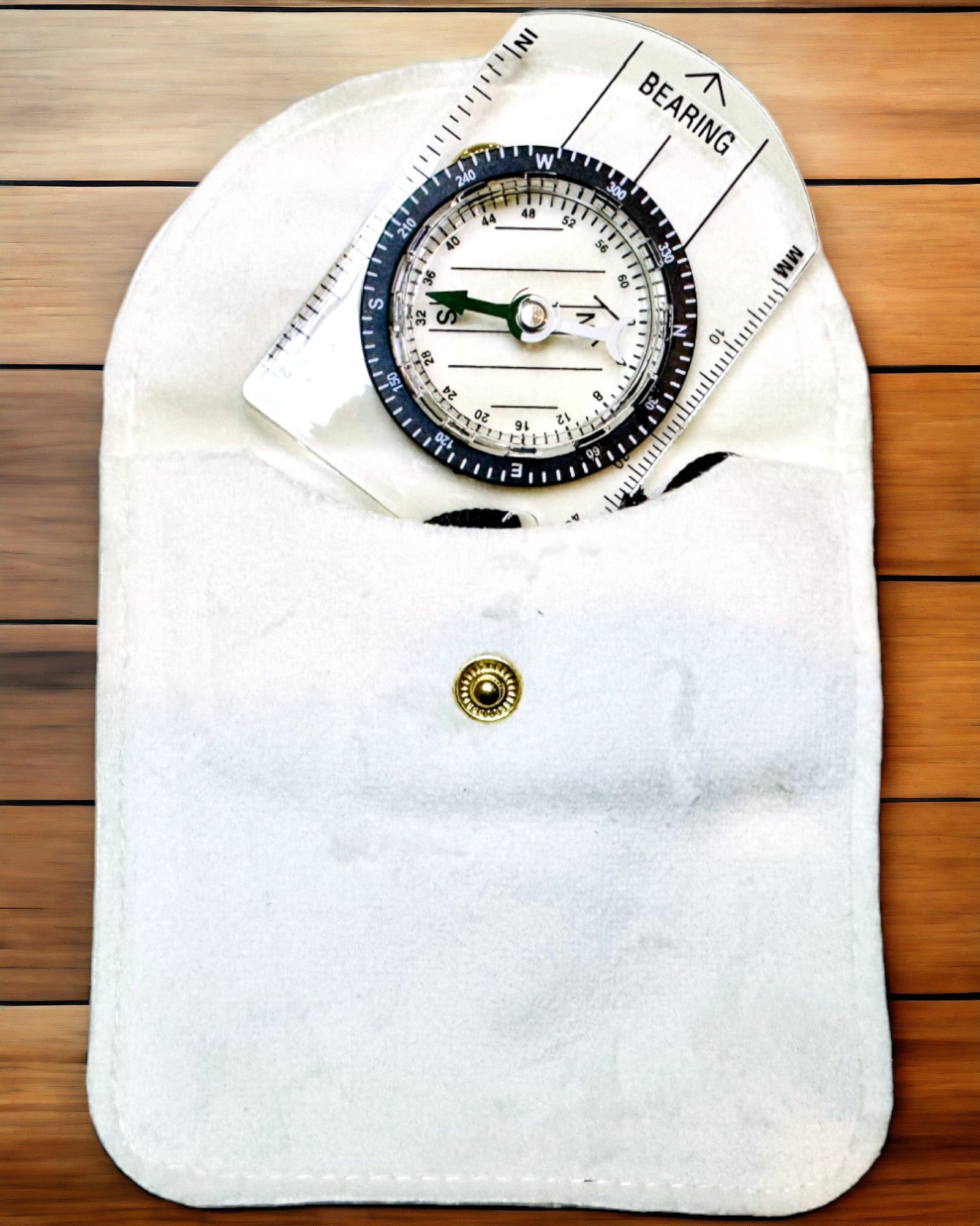 Turistkompass "Przewodnik Awanturnika" - Gjennomsiktig, Mini Akryl med Hengende Snor og Kartskala, med gravering