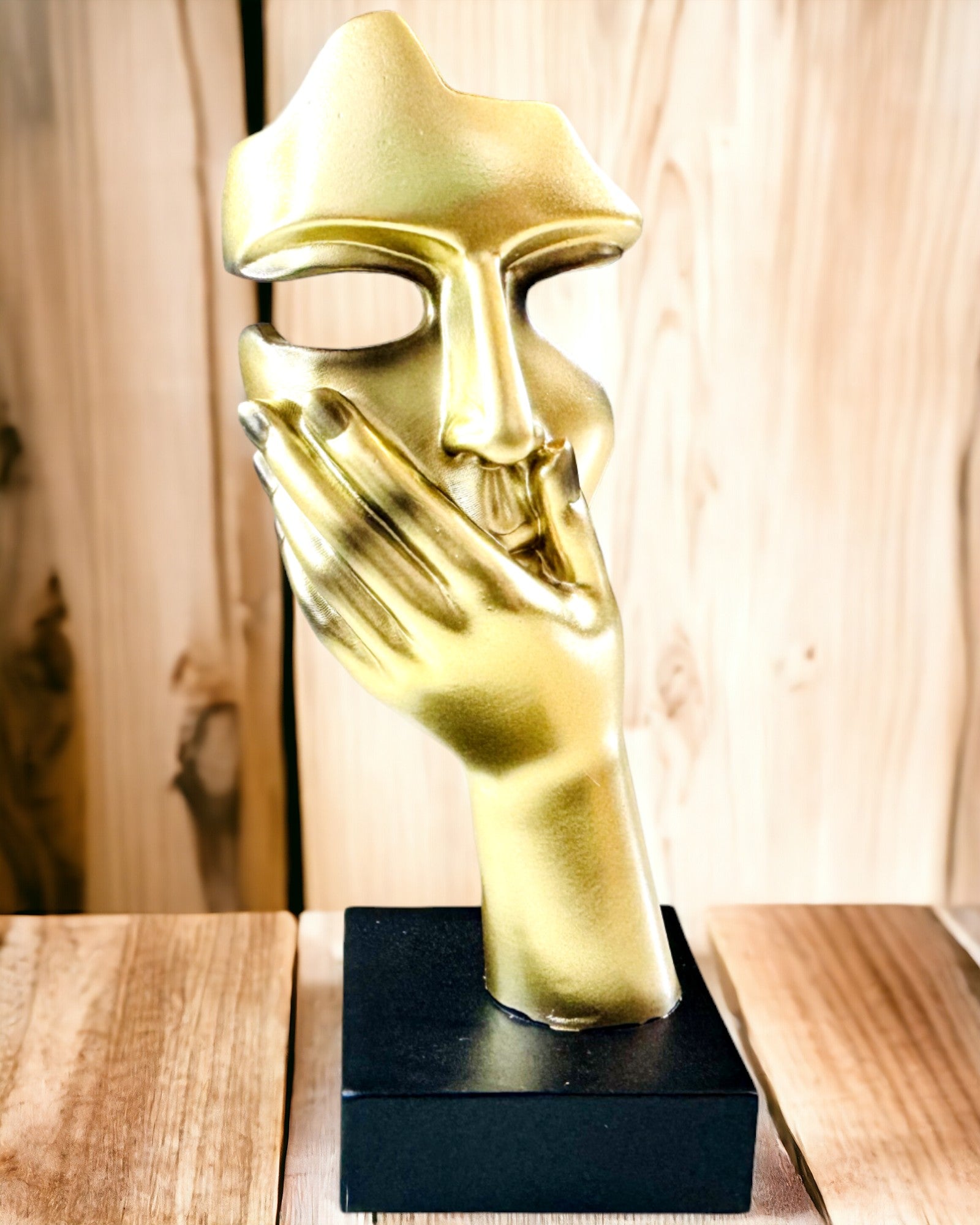 Abstrakt Håndskulptur "Kunstens Berøring" - Kontordekorasjon i Europeisk Stil, Tilpasning med Gravering 2 stykker