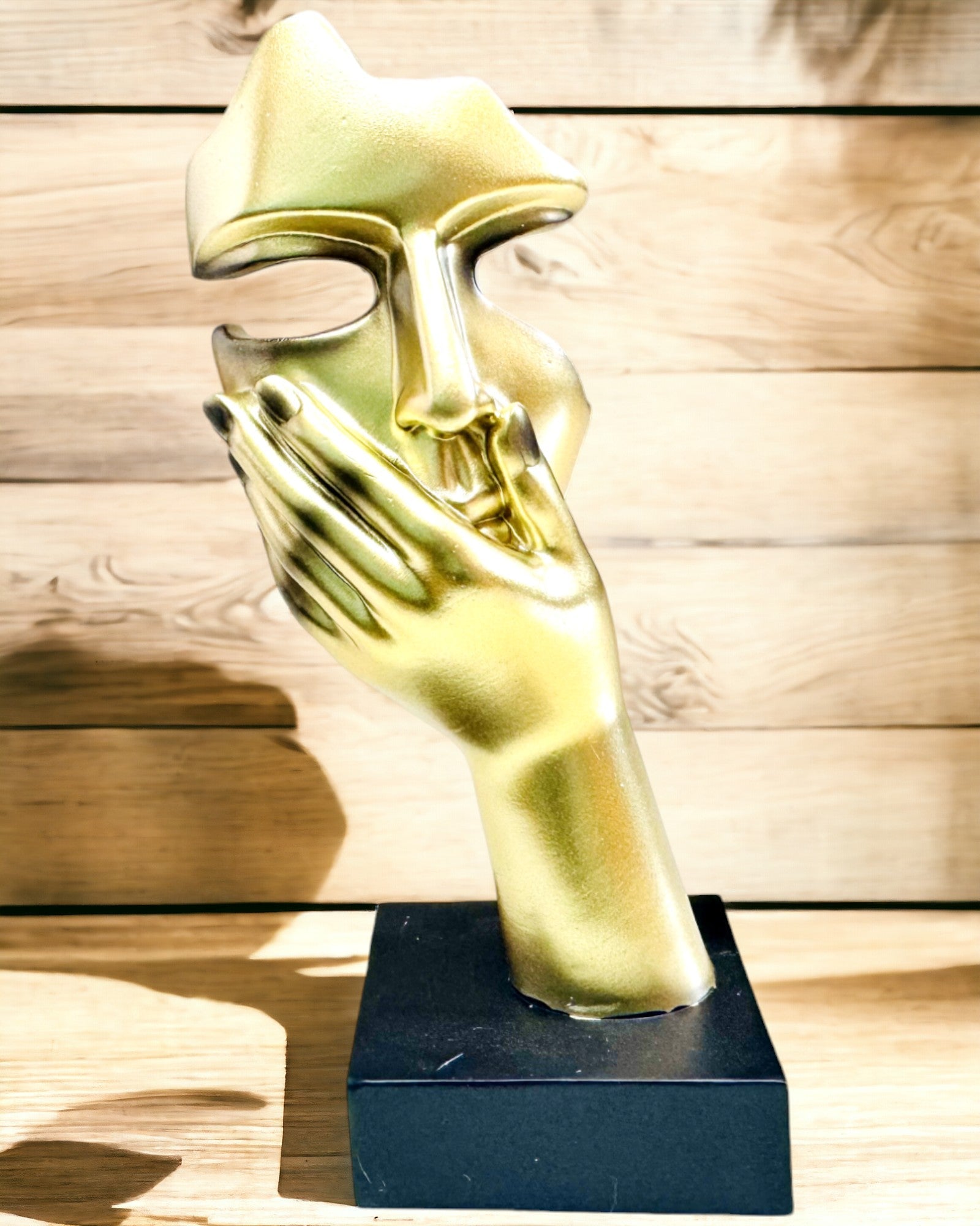 Abstrakt Håndskulptur "Kunstens Berøring" - Kontordekorasjon i Europeisk Stil, Tilpasning med Gravering 2 stykker